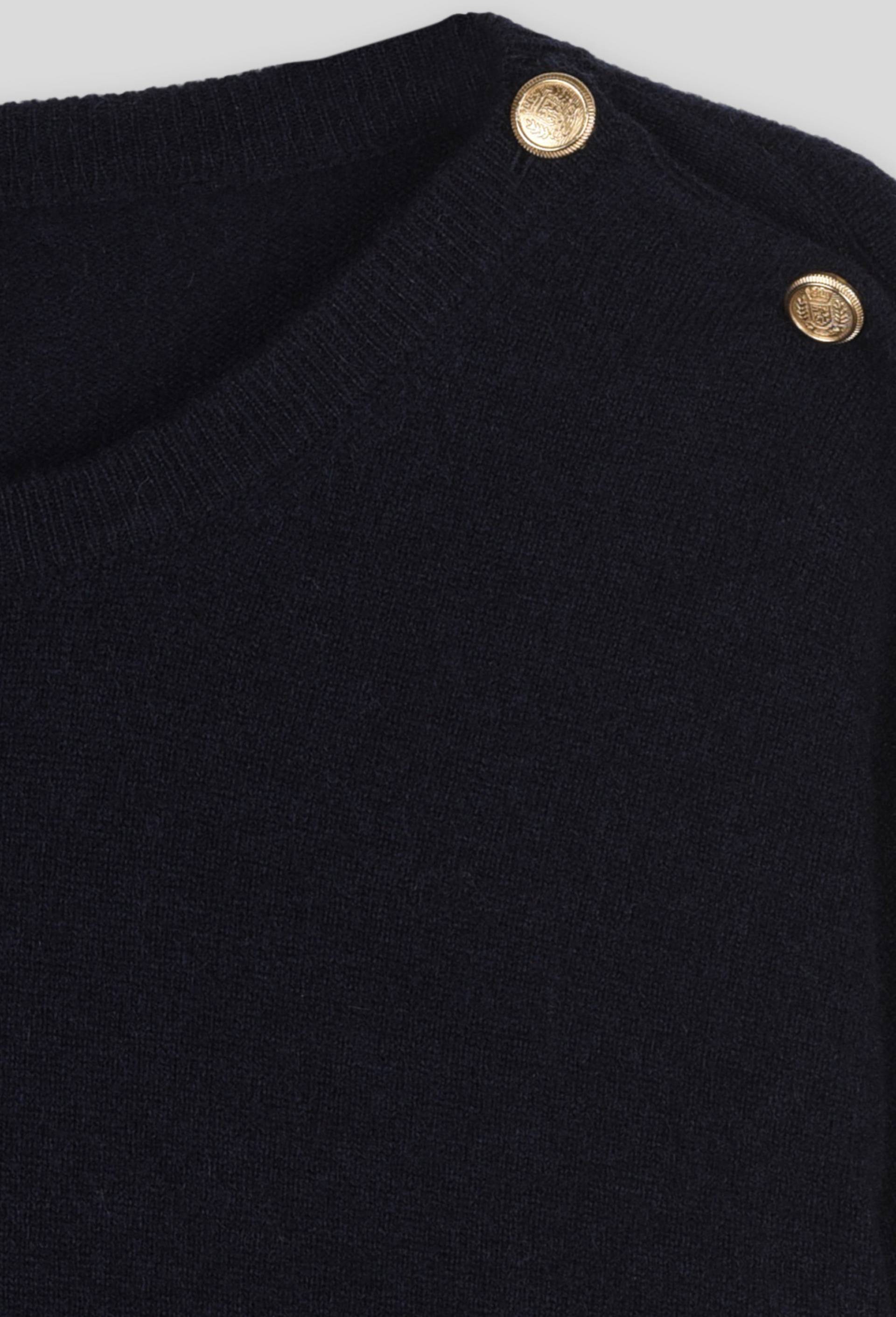 Pull en cachemire uni, certifié OEKO-TEX, Bleu foncé, large image number 2