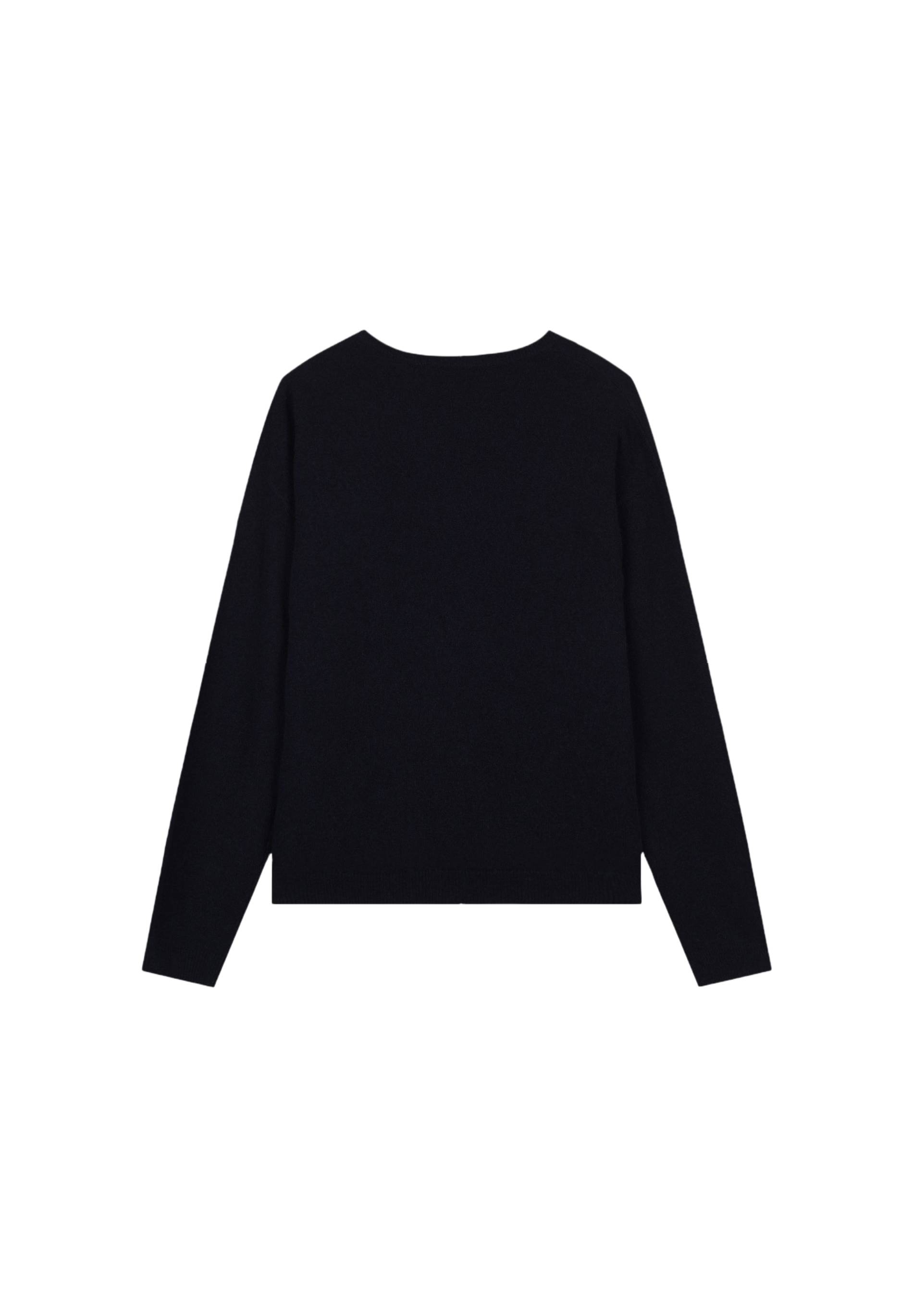 Pull en cachemire uni, certifié OEKO-TEX, Bleu foncé, large image number 4