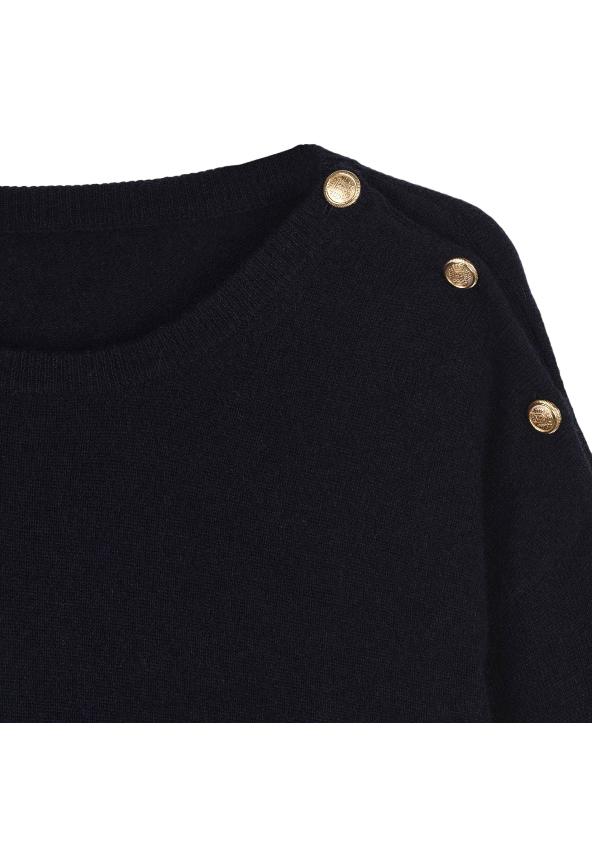 Pull en cachemire uni, certifié OEKO-TEX, Bleu foncé, large image number 5.0