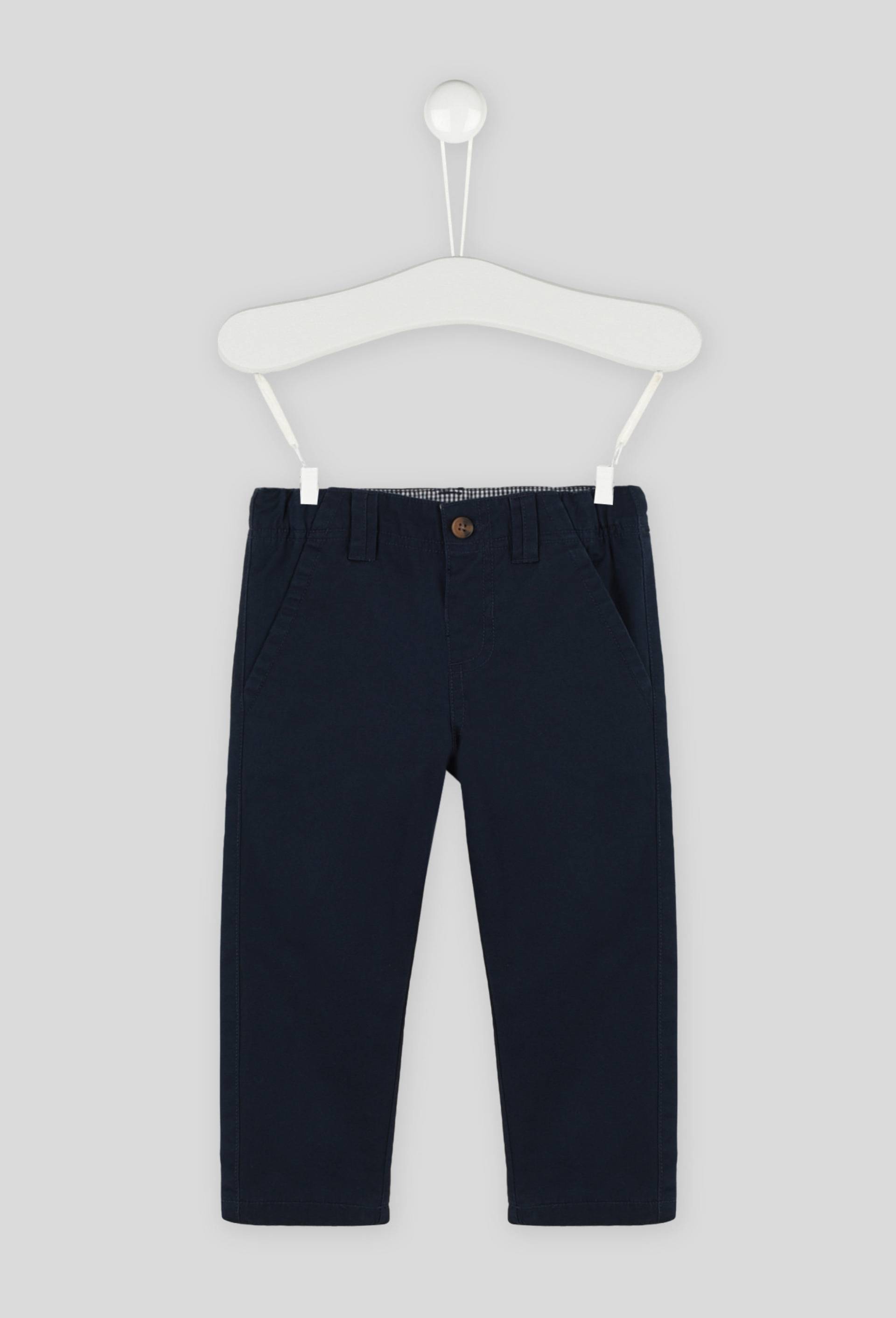 Pantalon en twill doublé certifié Oeko-Tex, Bleu foncé, large image number 0