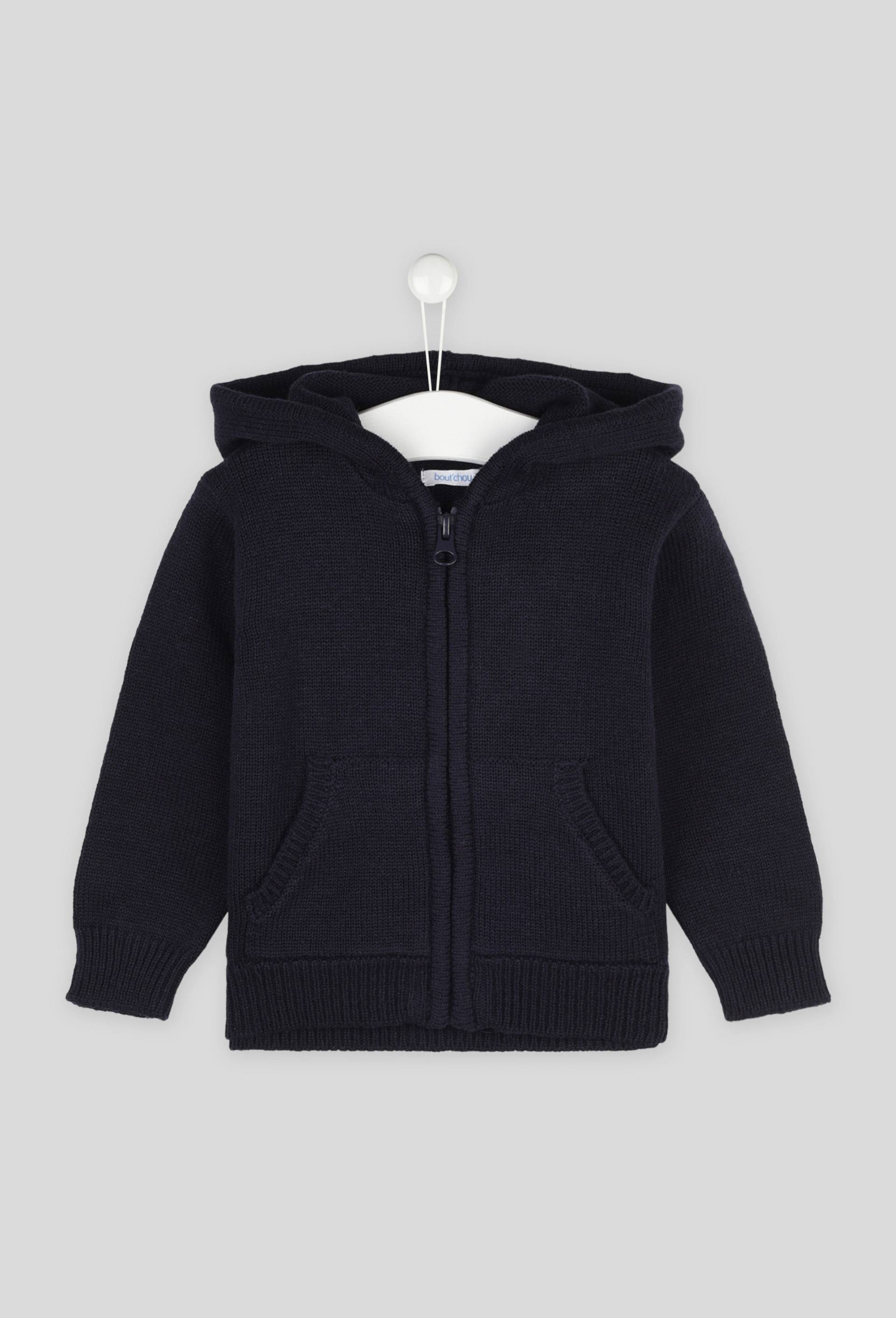 Cardigan uni certifié Oeko-Tex, Bleu foncé, large image number 0