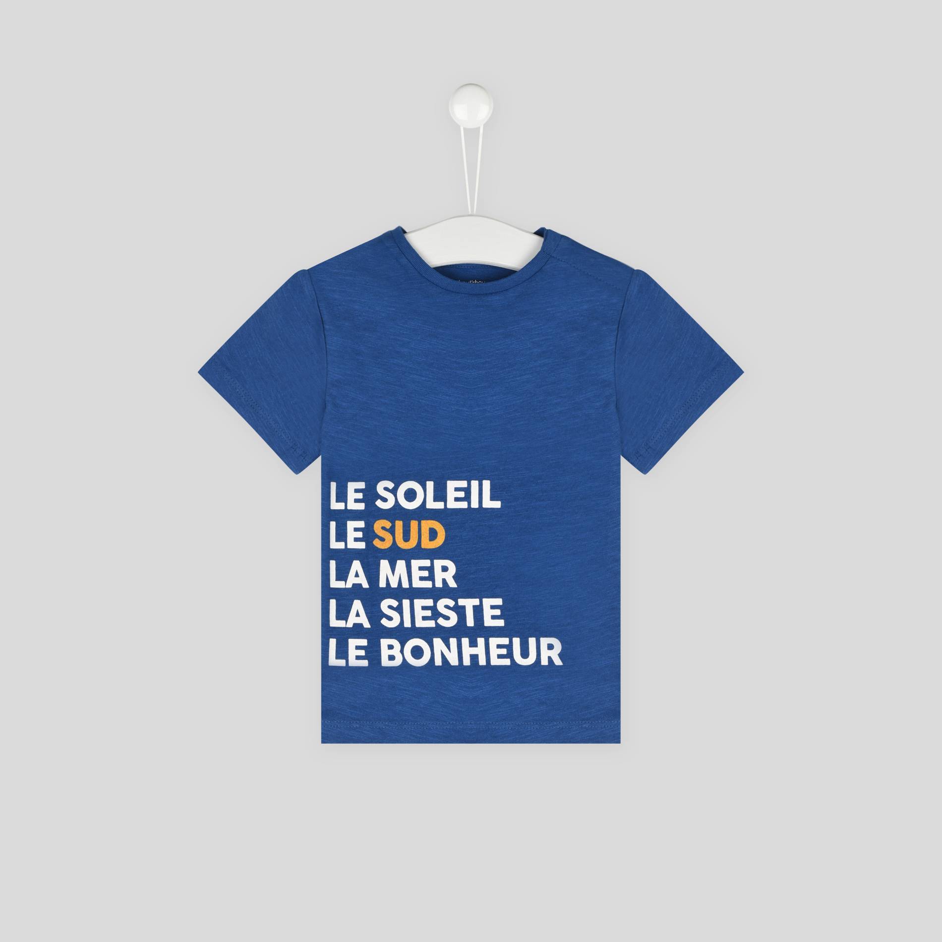 T-shirt imprimé en coton BIO, Bleu, large image number 0