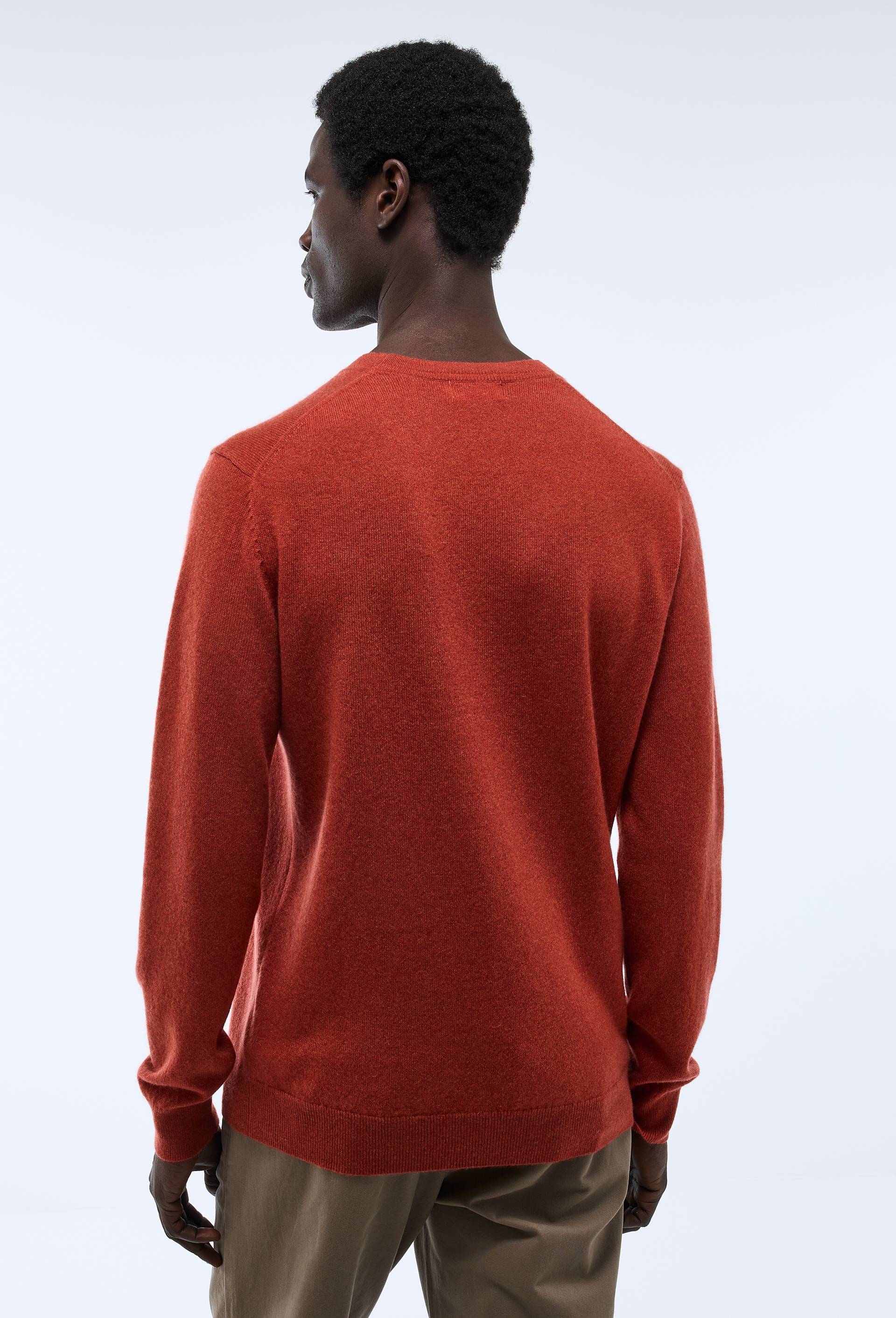 Pull col rond en 100% cachemire, Rouge fonc&eacute;, large image number 1.0