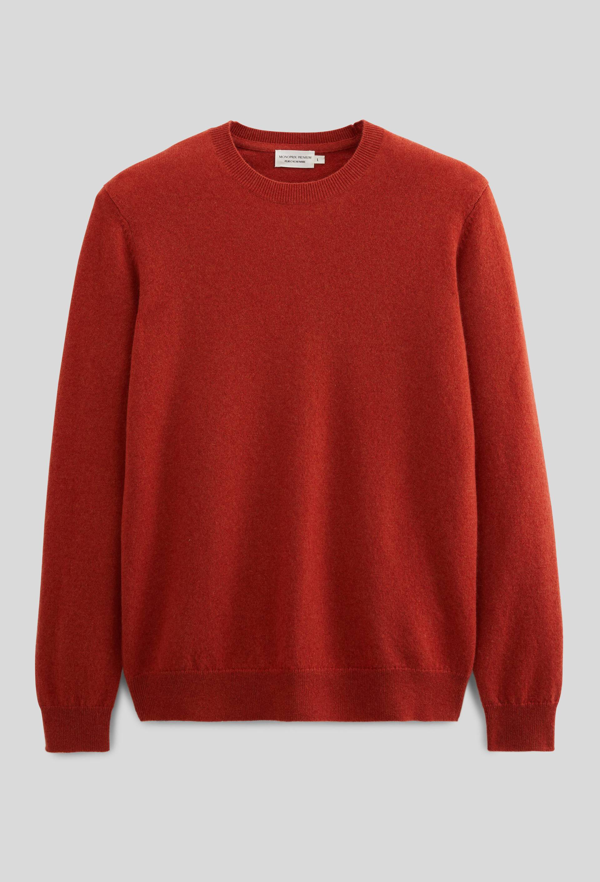Pull col rond en 100% cachemire, Rouge fonc&eacute;, large image number 2.0
