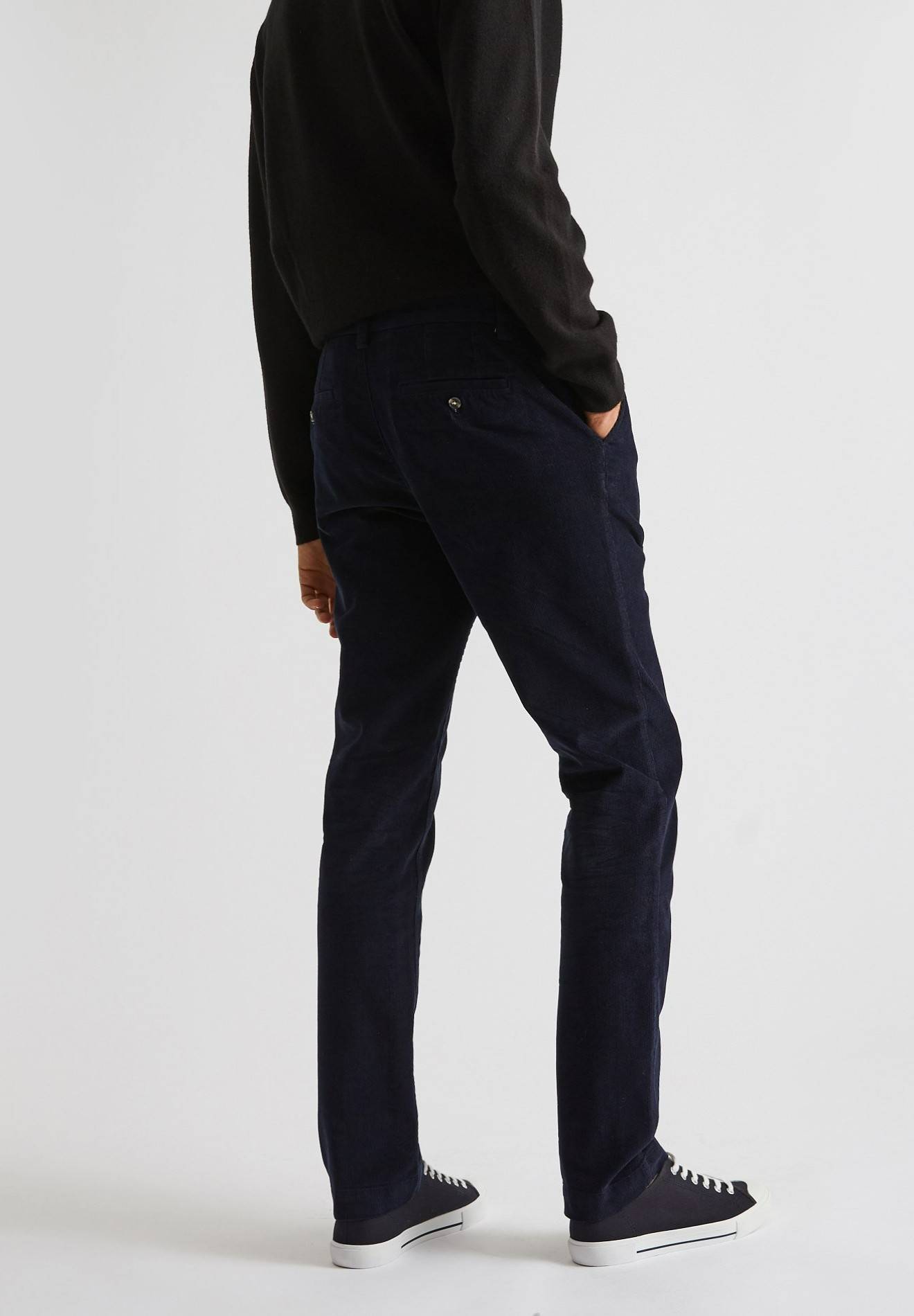 Pantalon velours en coton BIO GOTS, Bleu fonc&eacute;, large image number 4.0