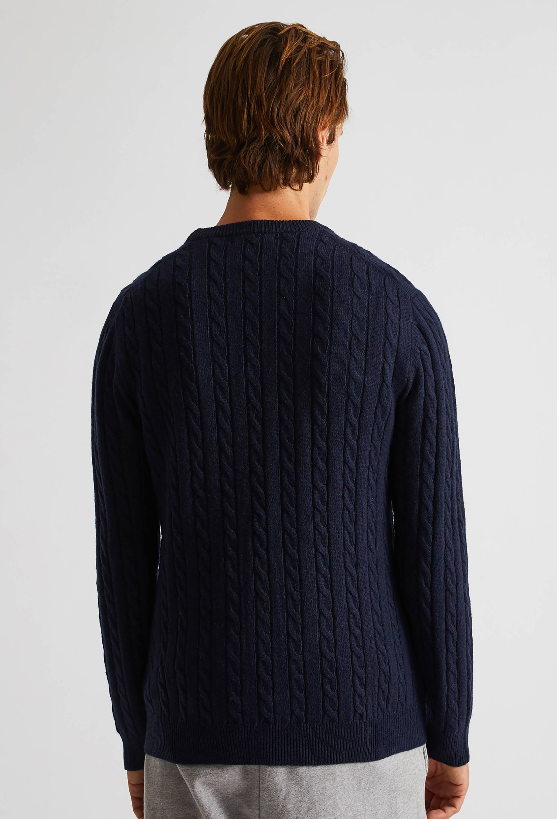 Pull en laine et cachemire, Bleu foncé, large image number 1.0