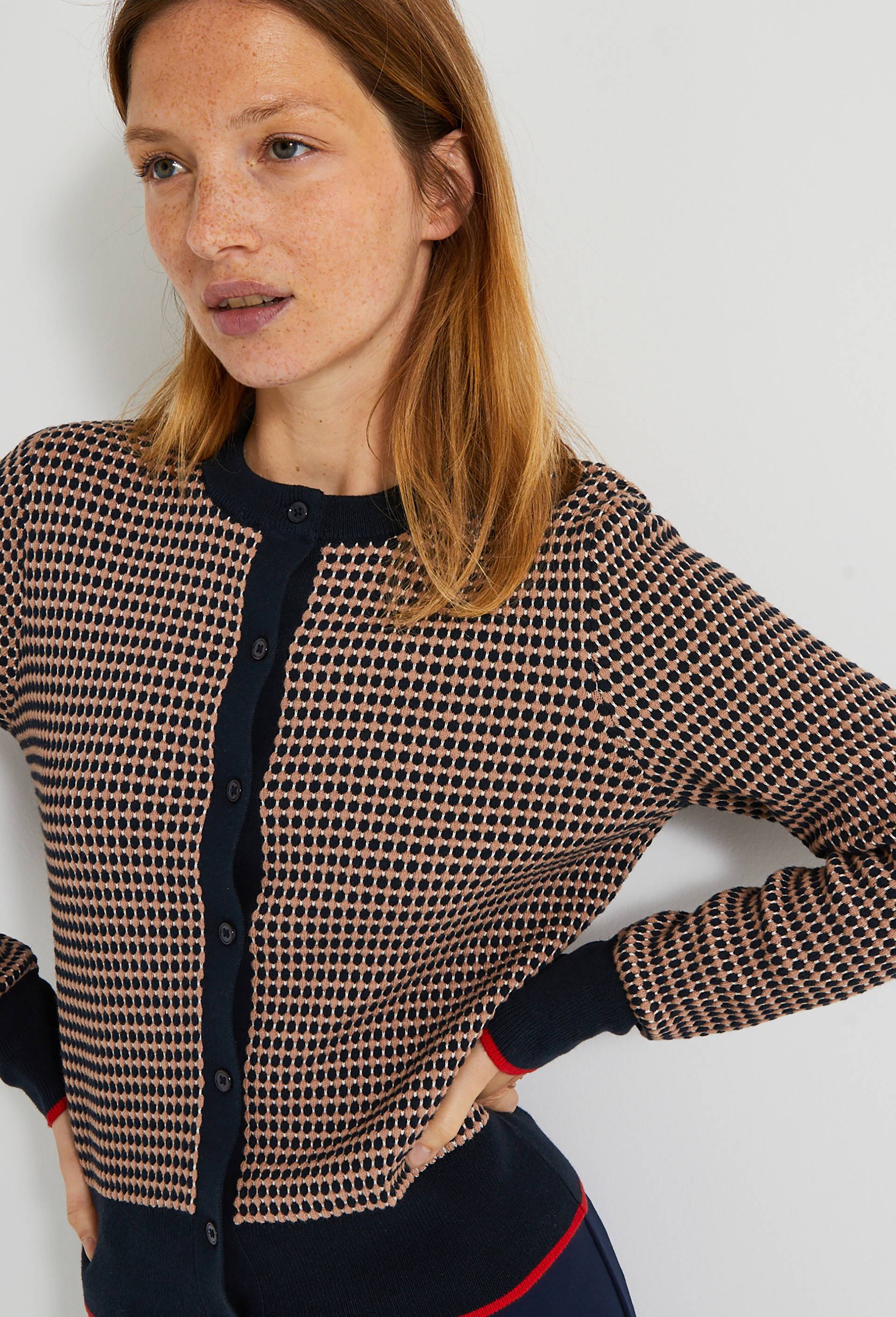 Cardigan en coton, Bleu foncé, large image number 0.0