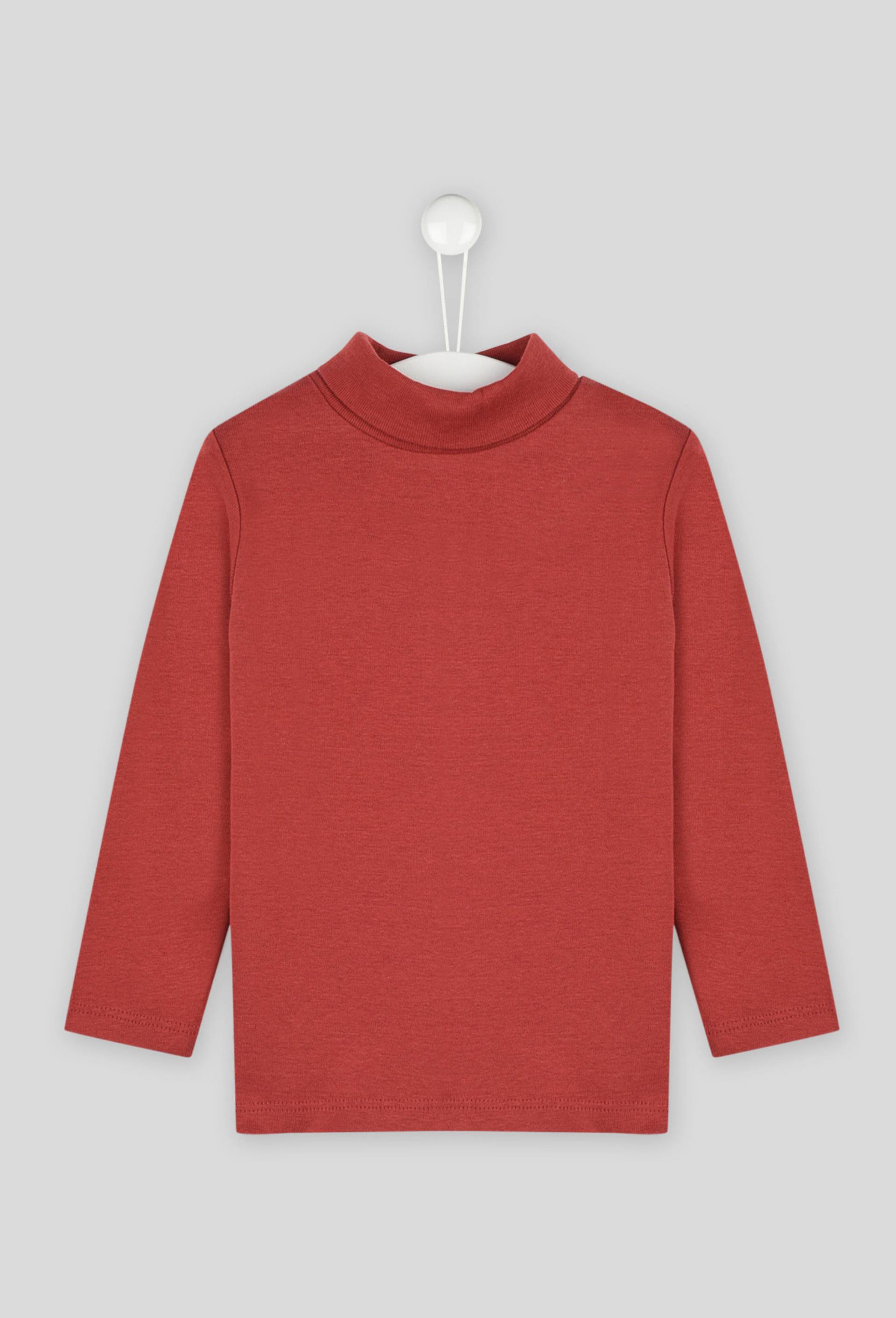 Sous-pull en coton BIO, Rouge foncé, large image number 0