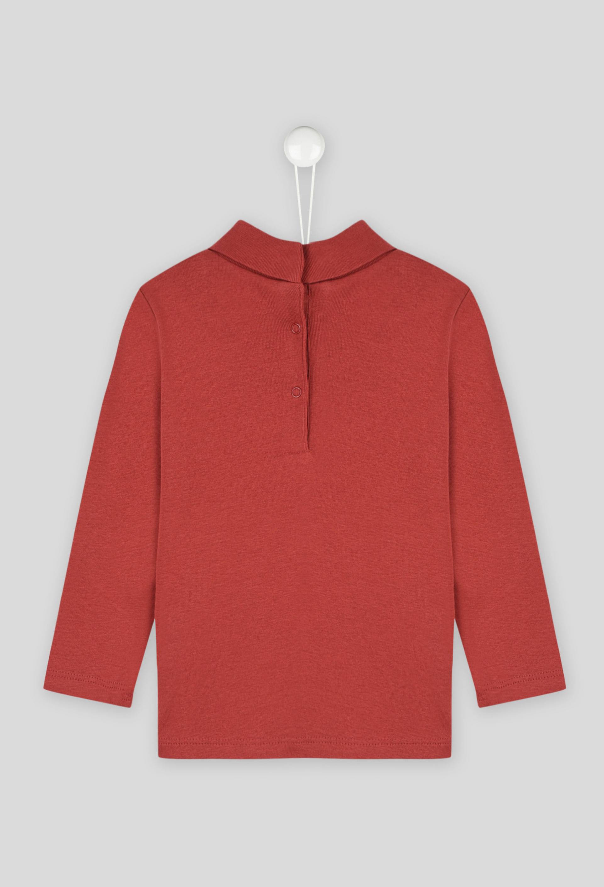 Sous-pull en coton BIO, Rouge foncé, large image number 1