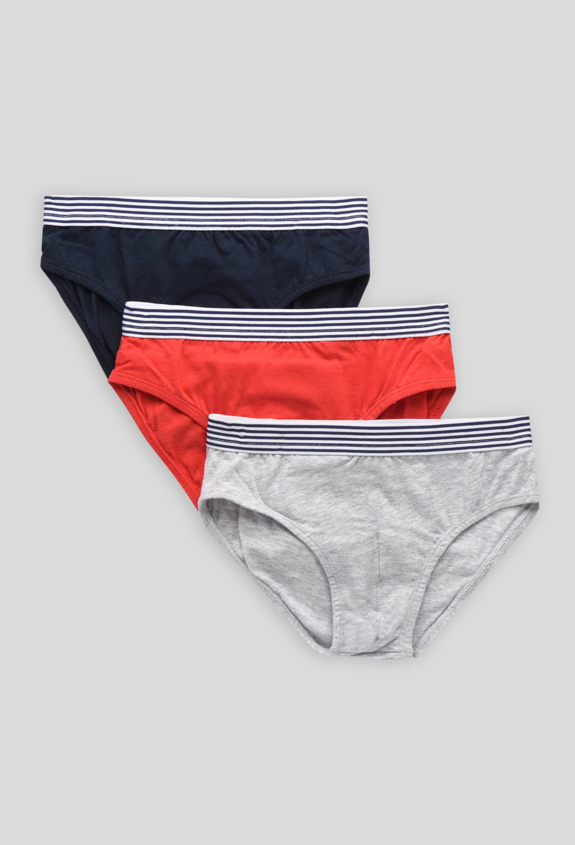 Lot de 3 slips, Coton BIO, Oeko-Tex, Rouge, large image number 0