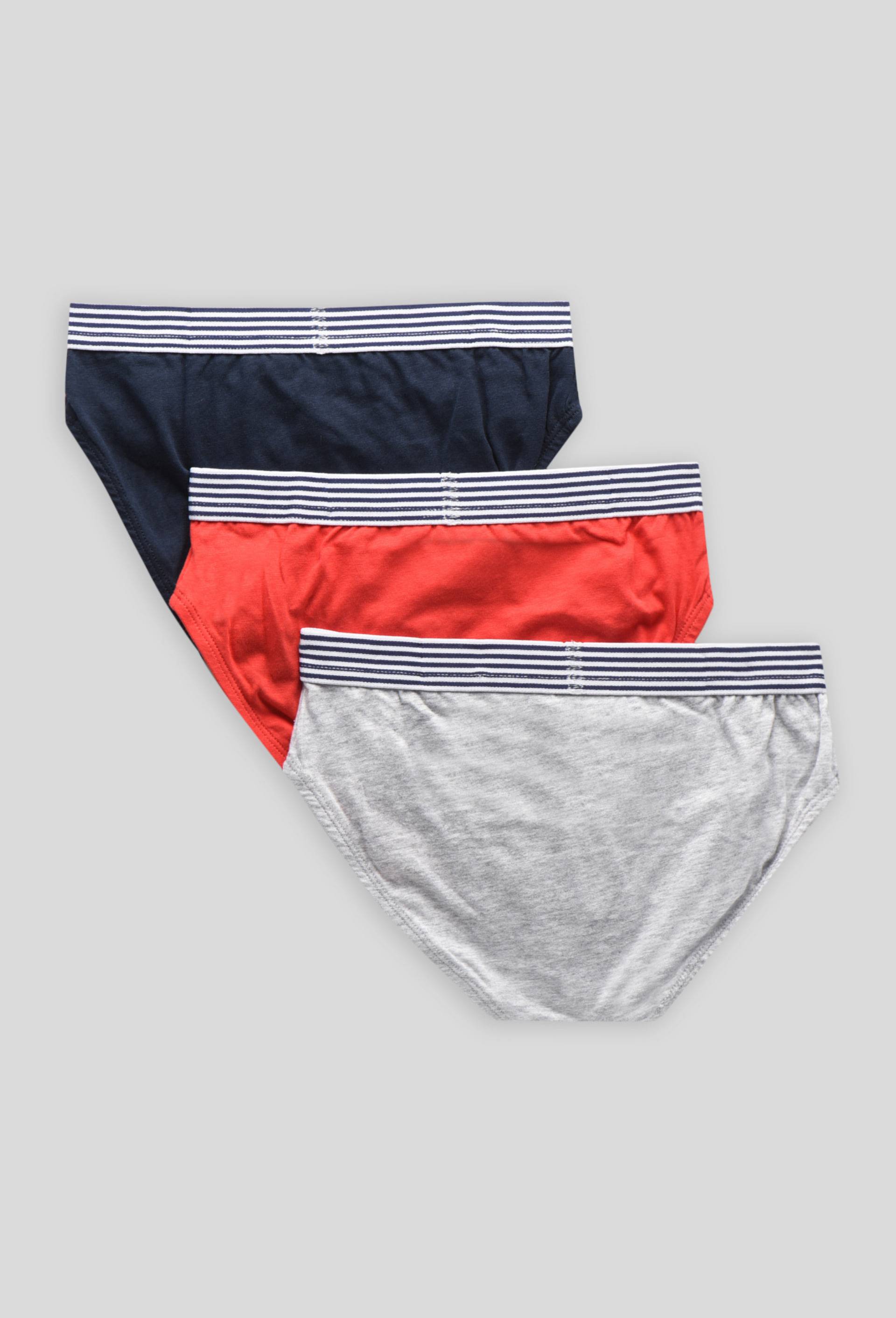 Lot de 3 slips, Coton BIO, Oeko-Tex, Rouge, large image number 1.0