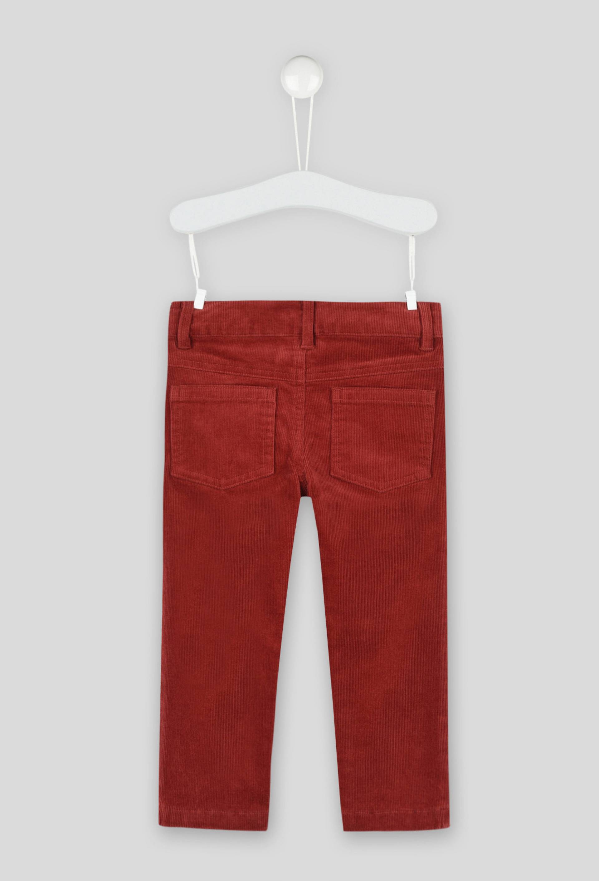 Pantalon en velours en coton BIO, Rouge foncé, large image number 1