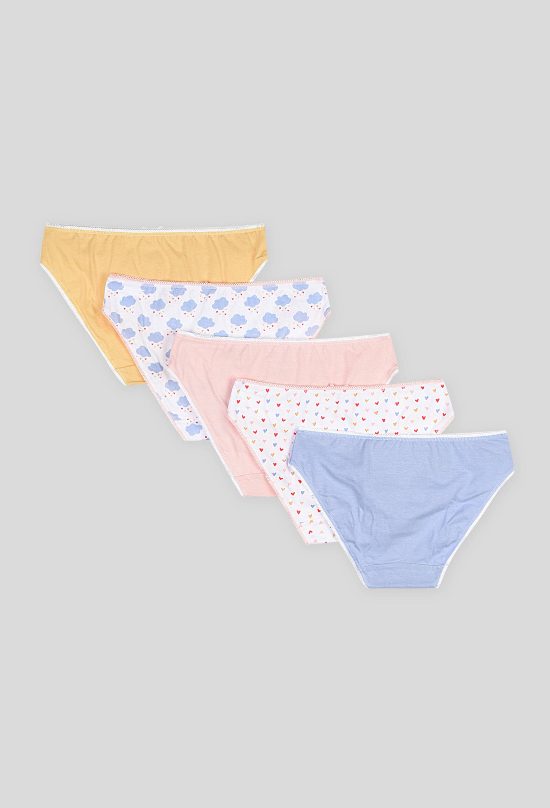 Lot de 5 culottes  imprimées, Blanc, large image number 1