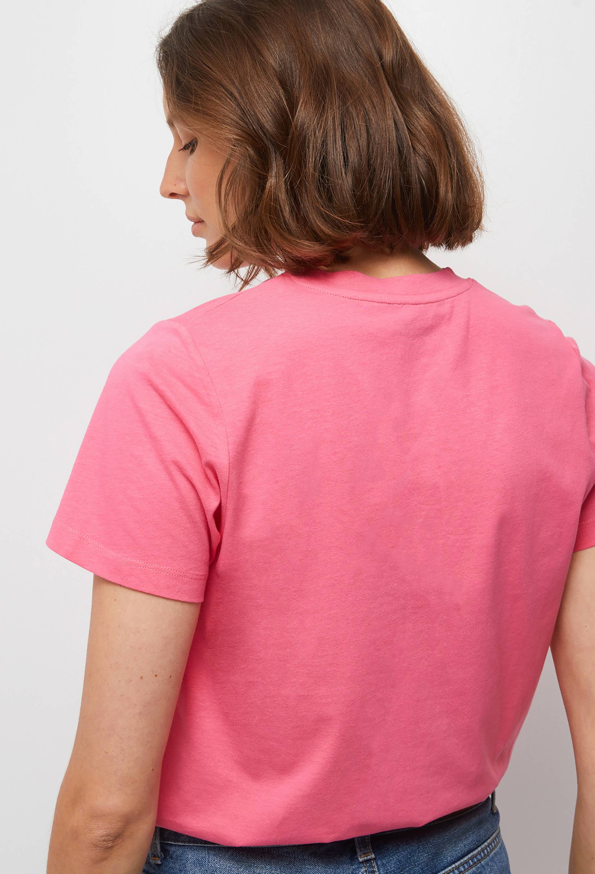 T-shirt manches courtes uni en coton BIO, Rose, large image number 1