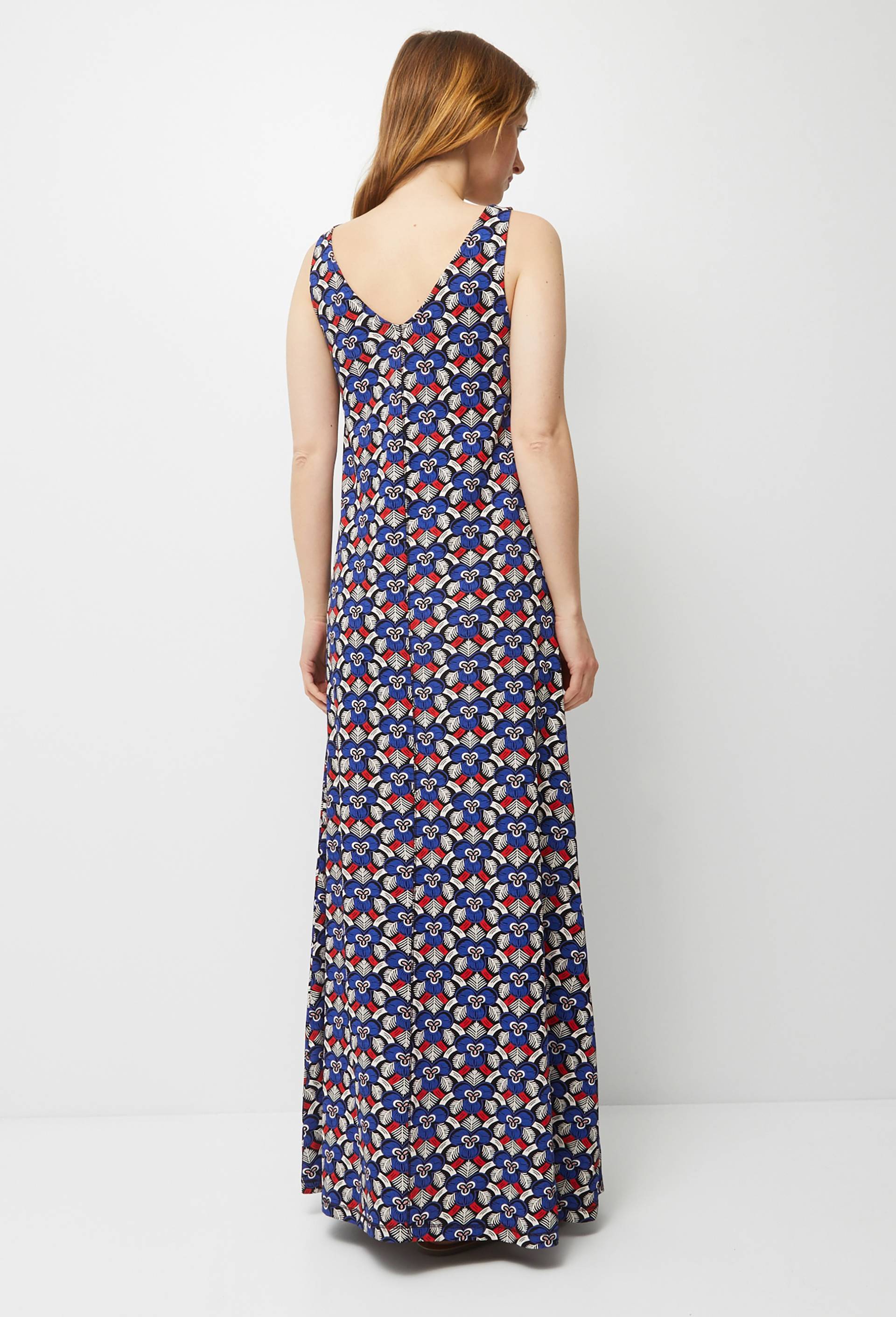 Robe imprimée en coton BIO, BLEU, large image number 1