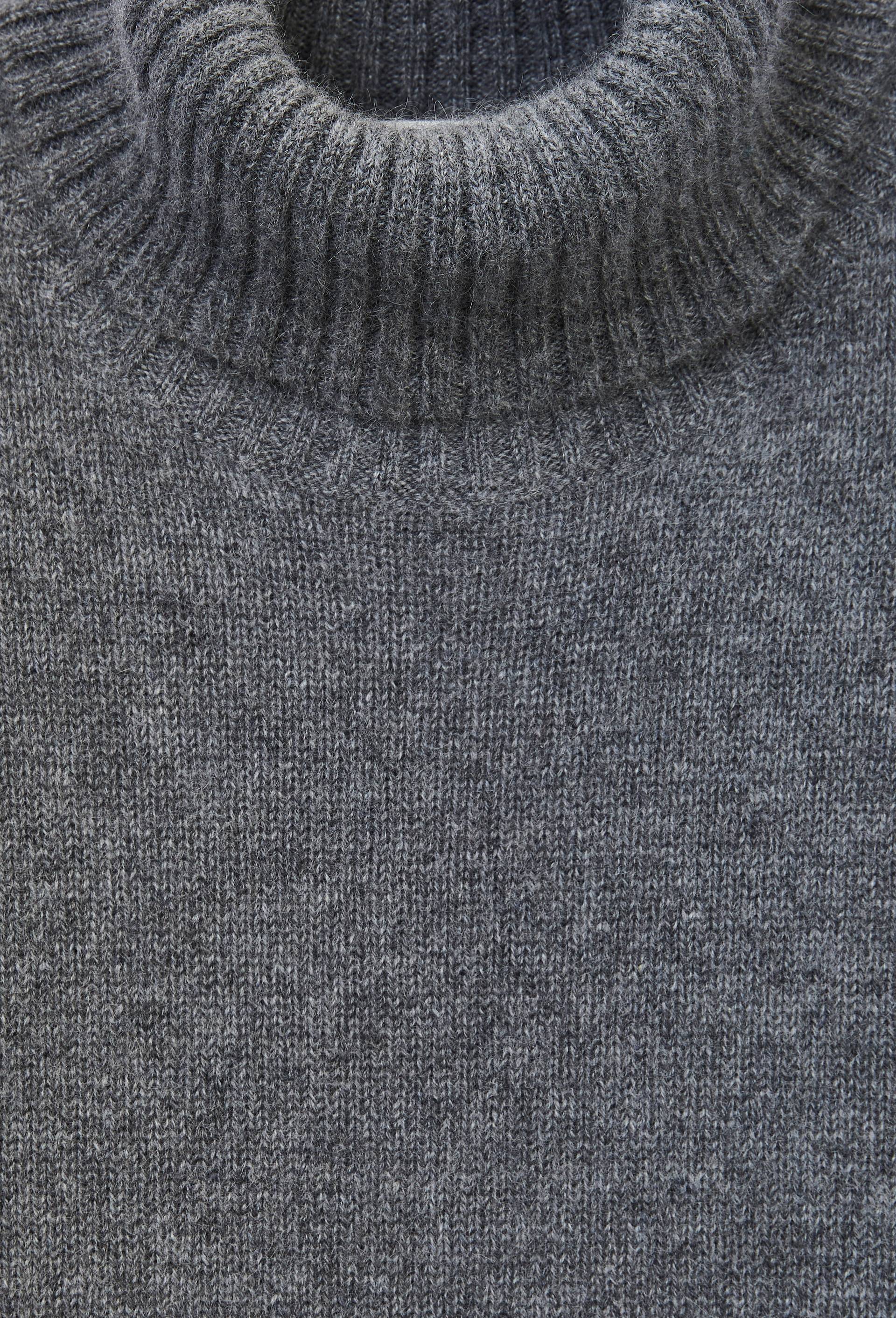 Pull col roul&eacute; en 100% cachemire, Gris fonc&eacute;, large image number 4
