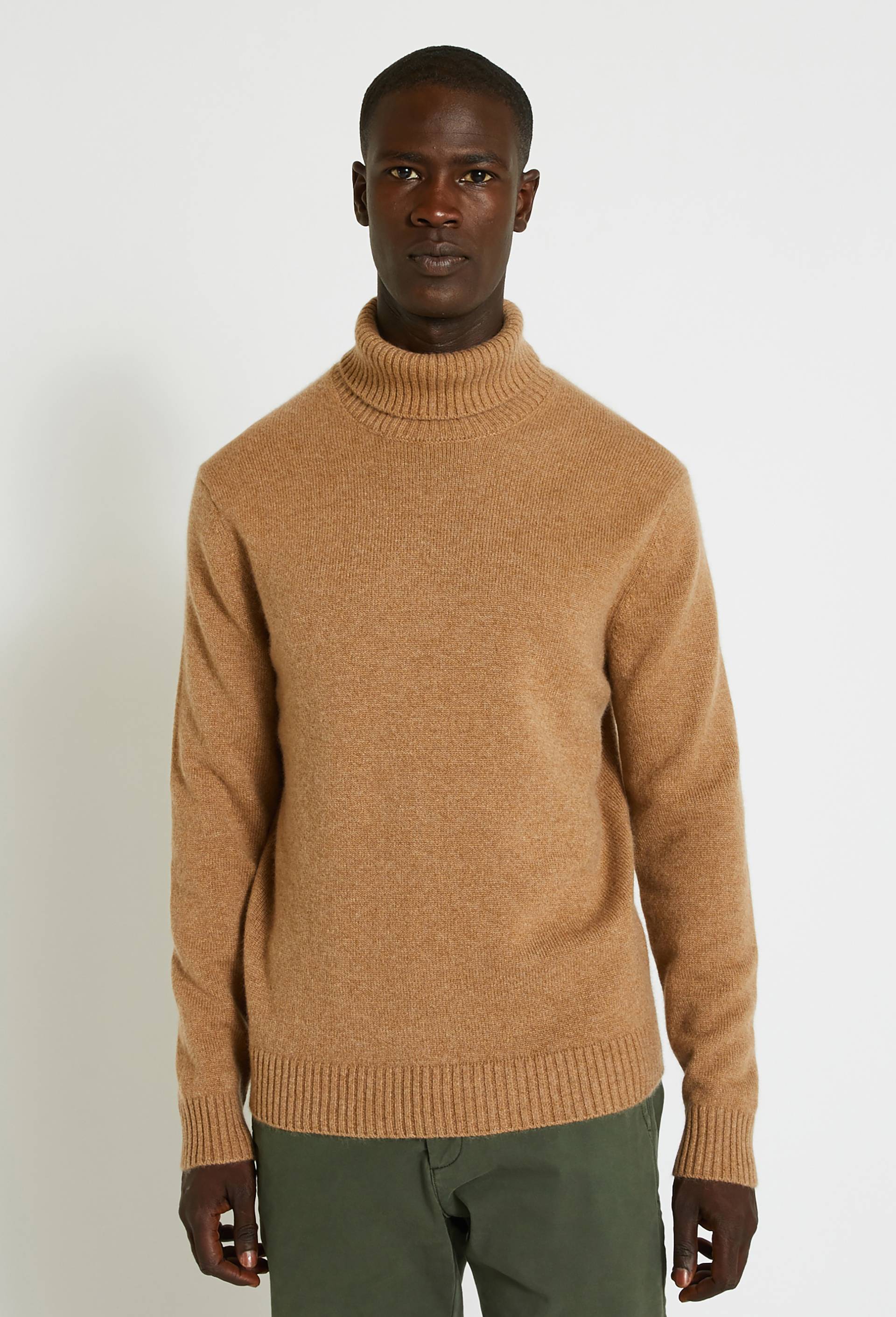 Pull col roul&eacute; en 100% cachemire, Ecru, swatch image