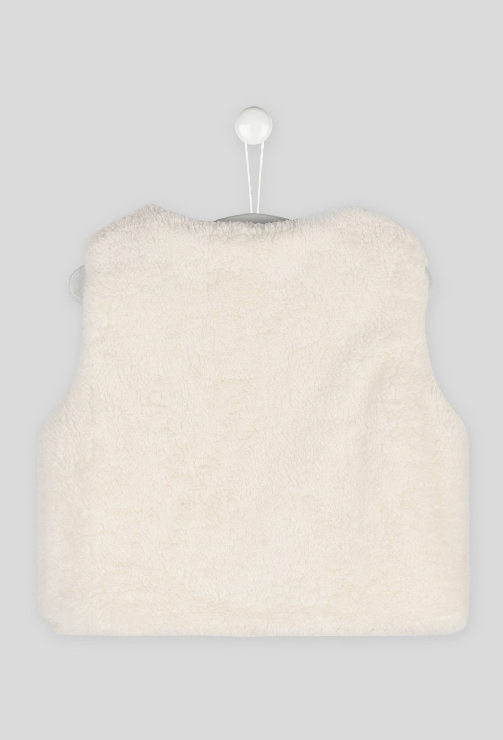 Gilet sans manches uni, effet mouton, Ecru, large image number 1.0