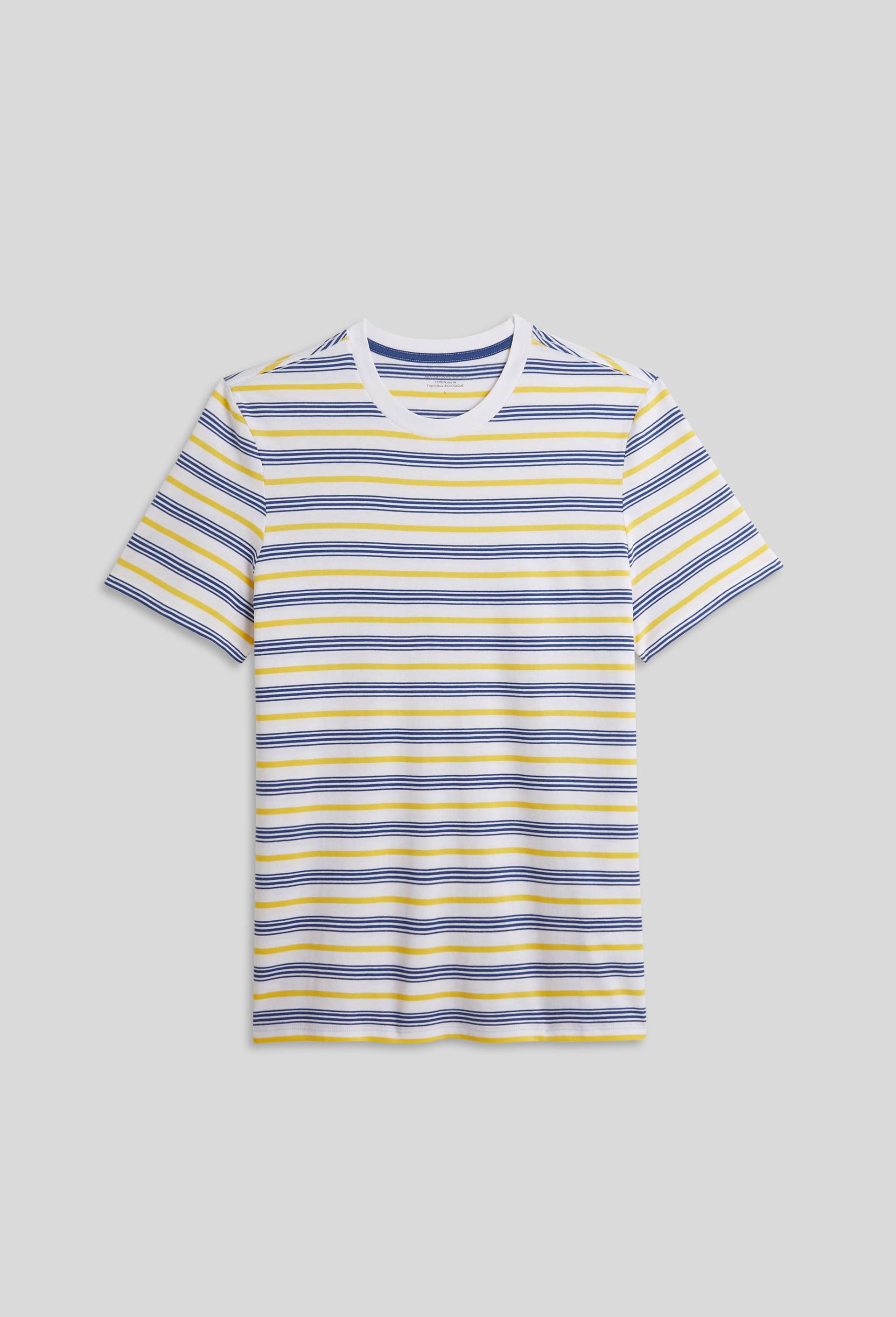 T-shirt rayé en coton BIO, Blanc, large image number 2