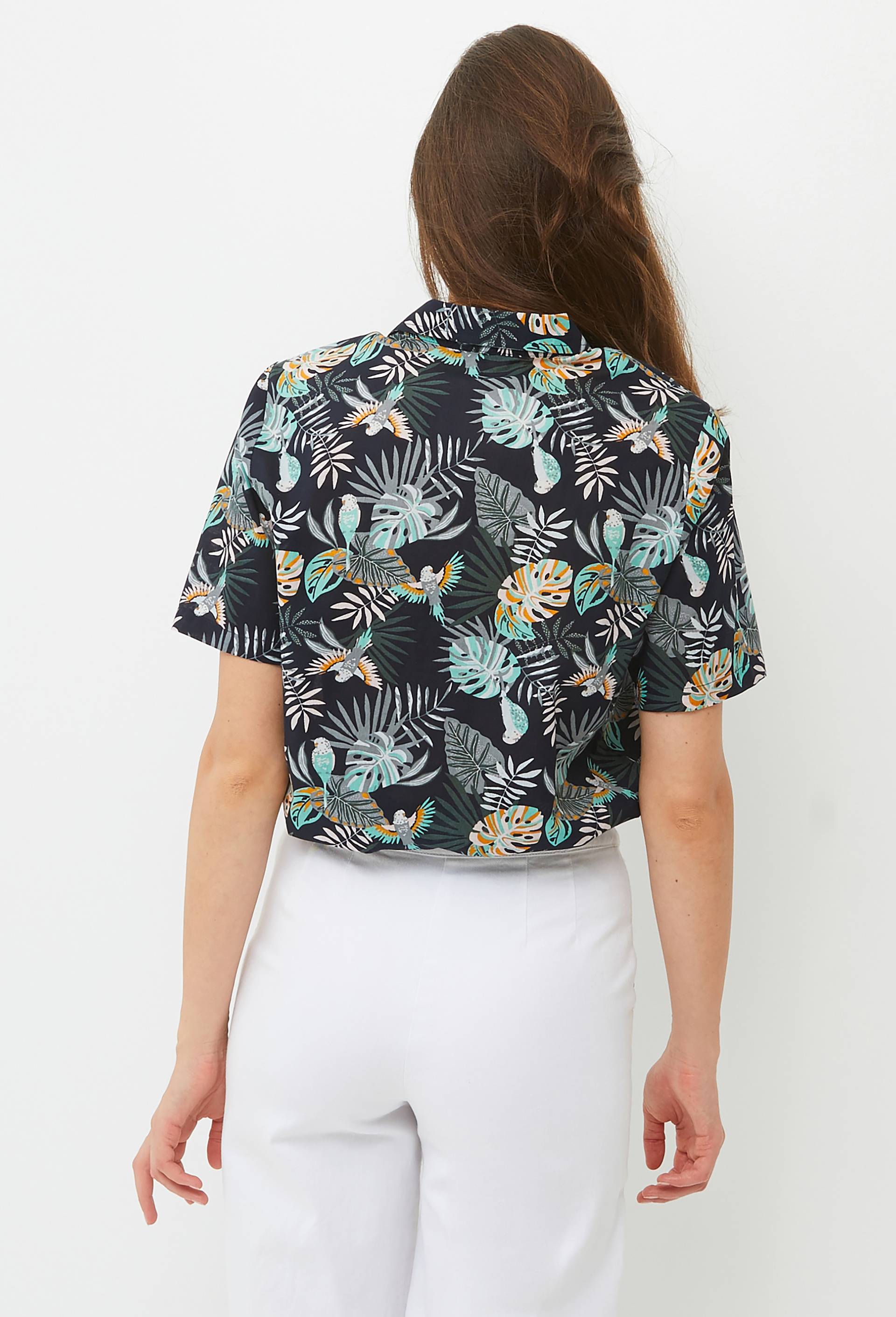 Chemise manches courtes en coton BIO, Bleu fonc&eacute;, large image number 1
