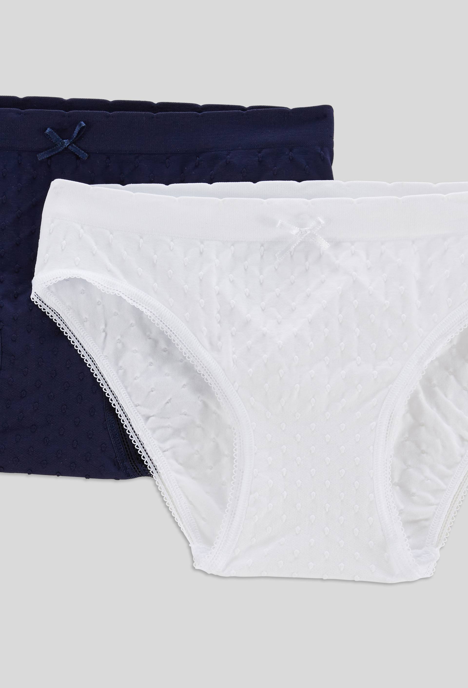Lot de 2 culottes unies sans coutures, Bleu fonc&eacute;, large image number 2