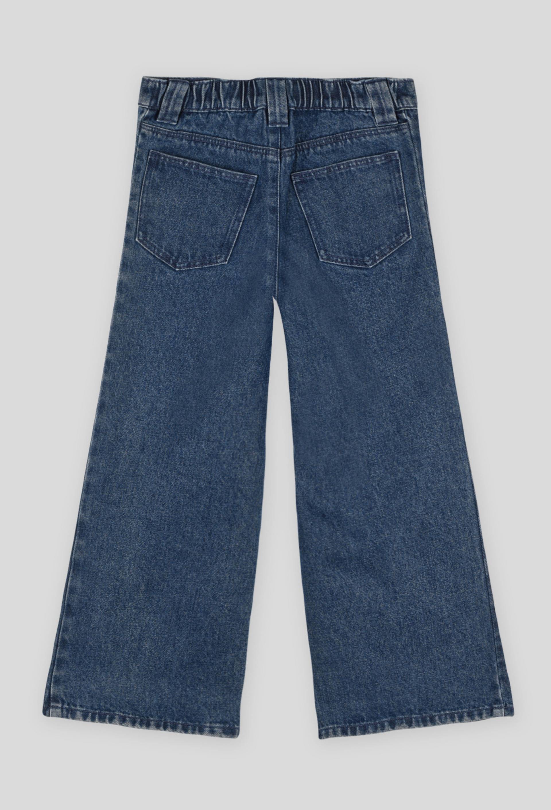 Jean large certifié Oekotex, Bleu foncé, large image number 1