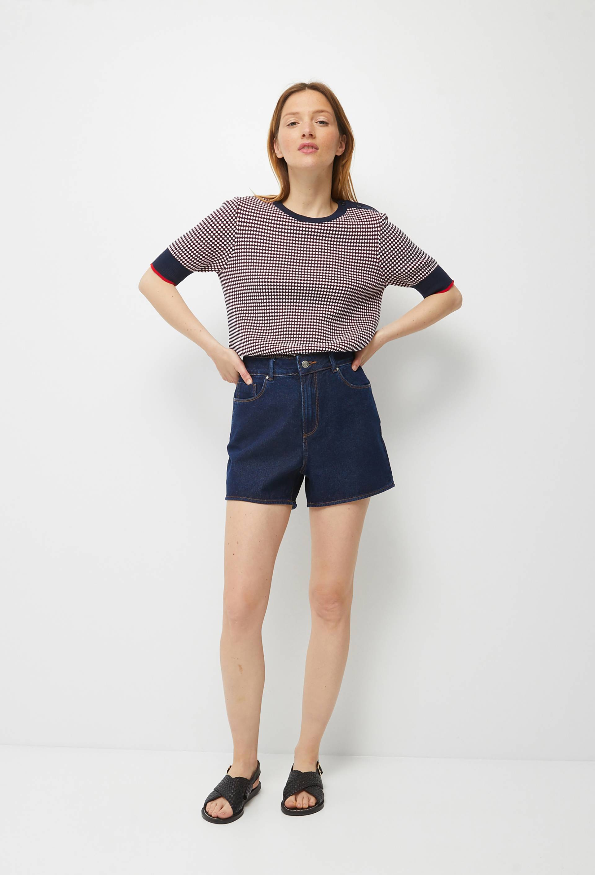 Short en jean brut, Bleu, large image number 0