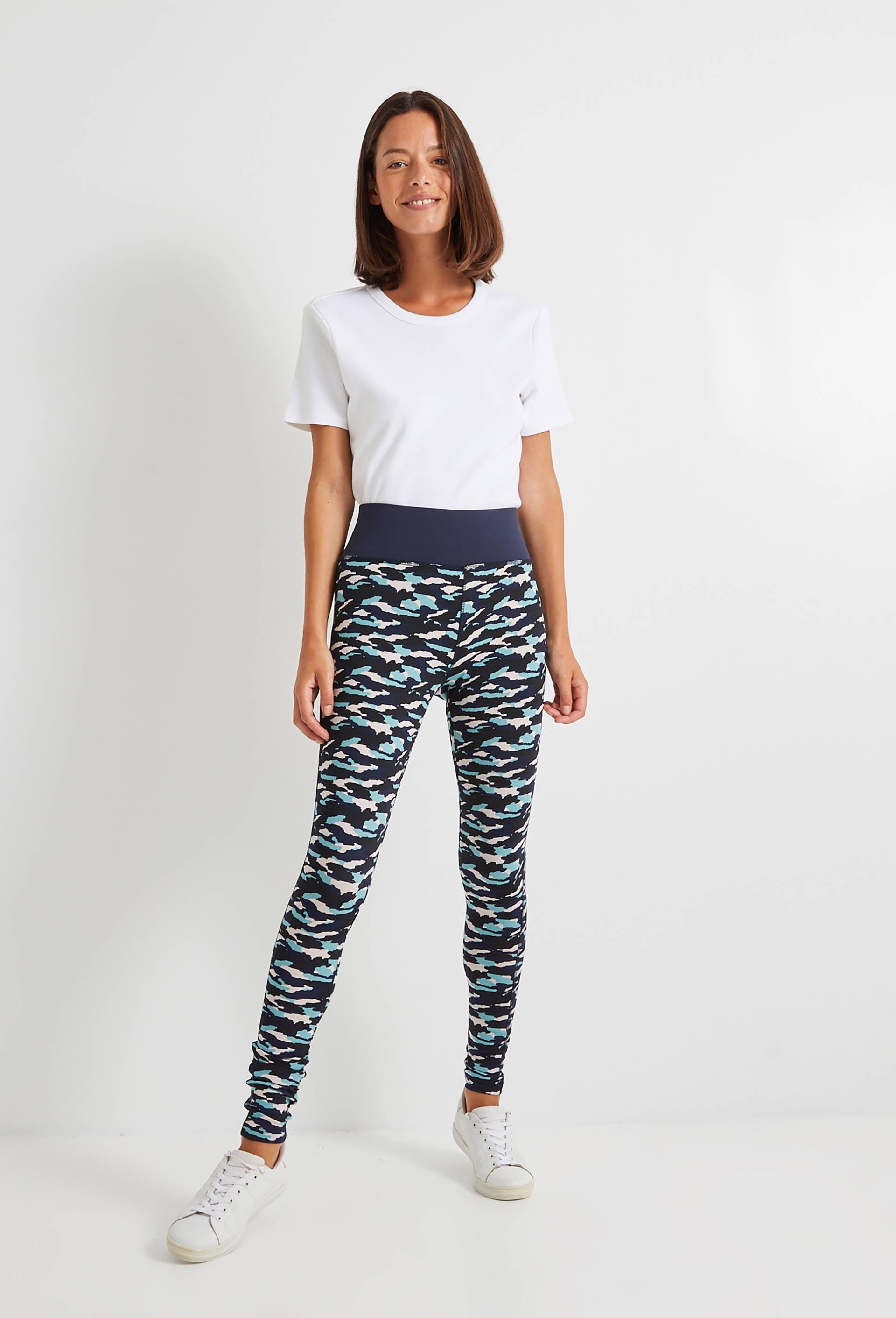 Legging Camouflage, Bleu foncé, large image number 0