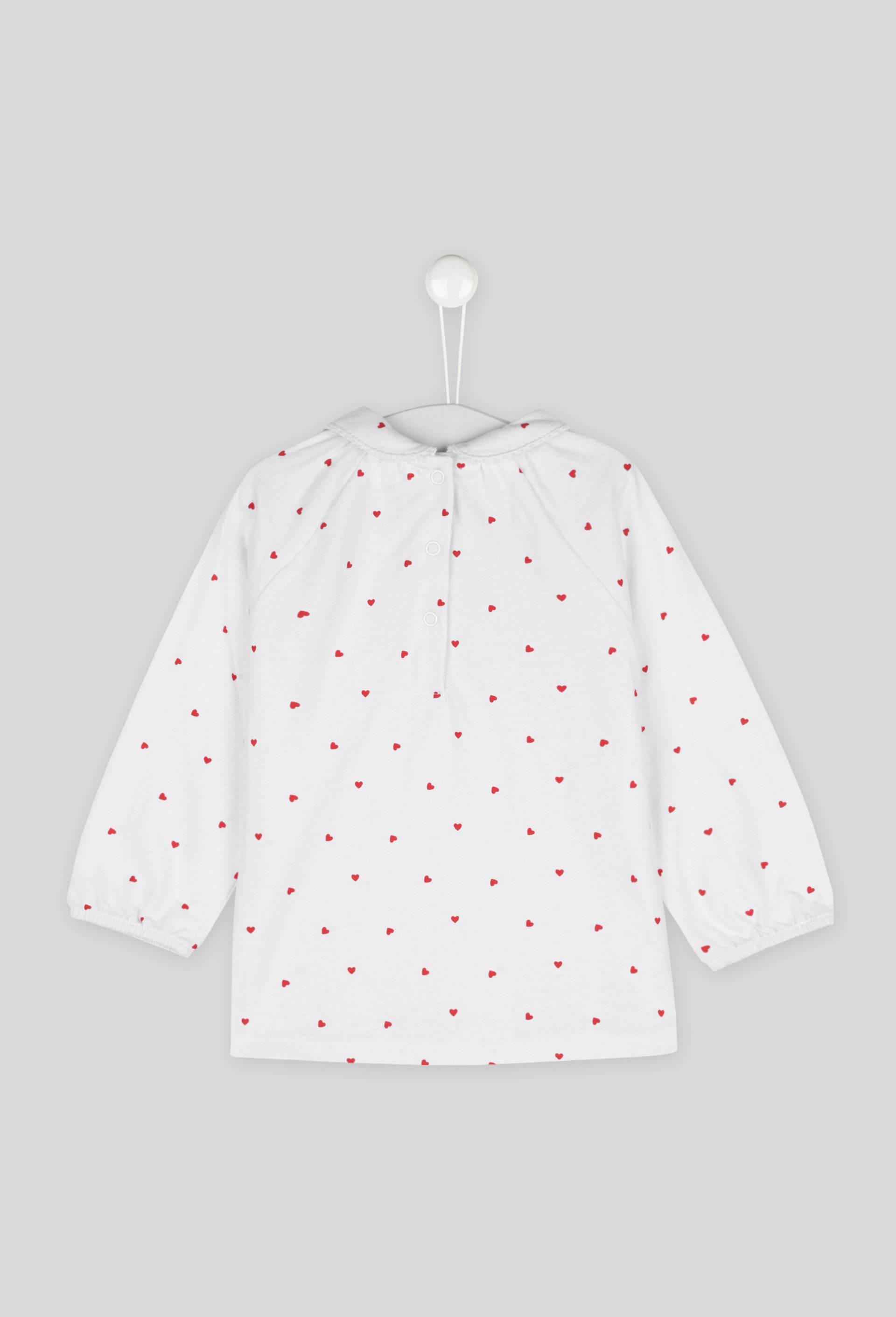 Blouse imprim{e en coton BIO, Rose clair, large image number 1