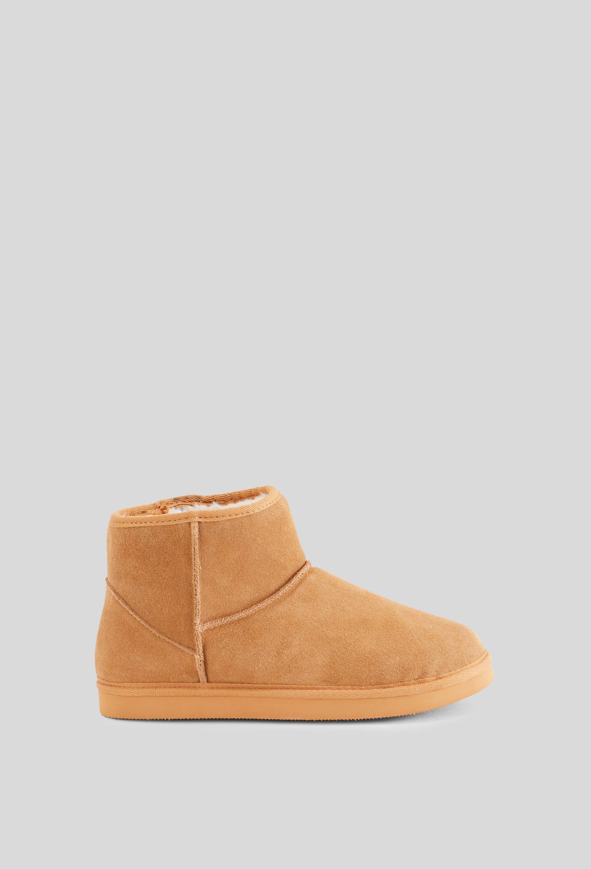 Bottines fourr&eacute;es en cuir, Beige, large image number 1
