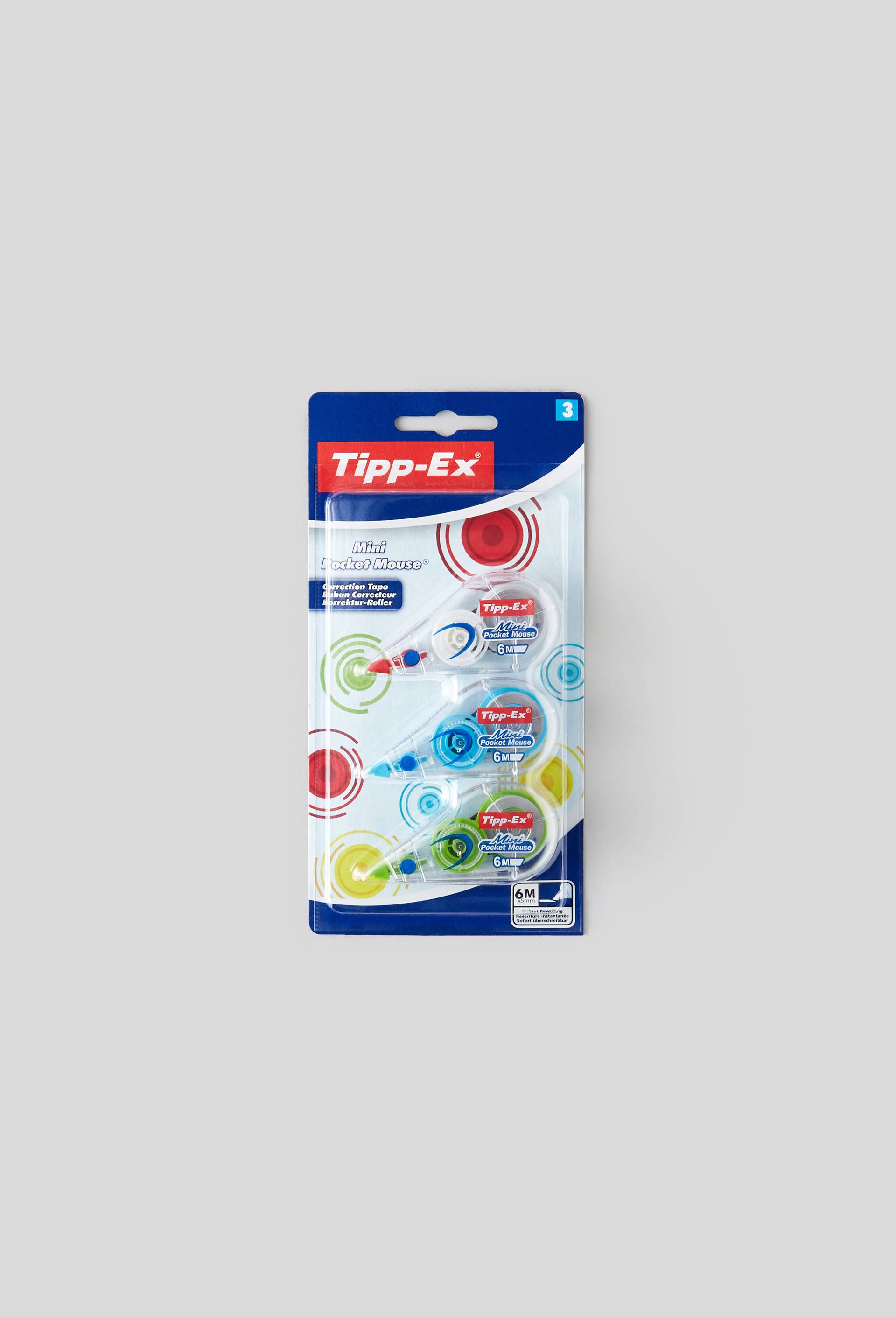 Tipp-Ex Mini Pocket Mouse, rubans correcteurs - x3, Blanc, large image number 0.0