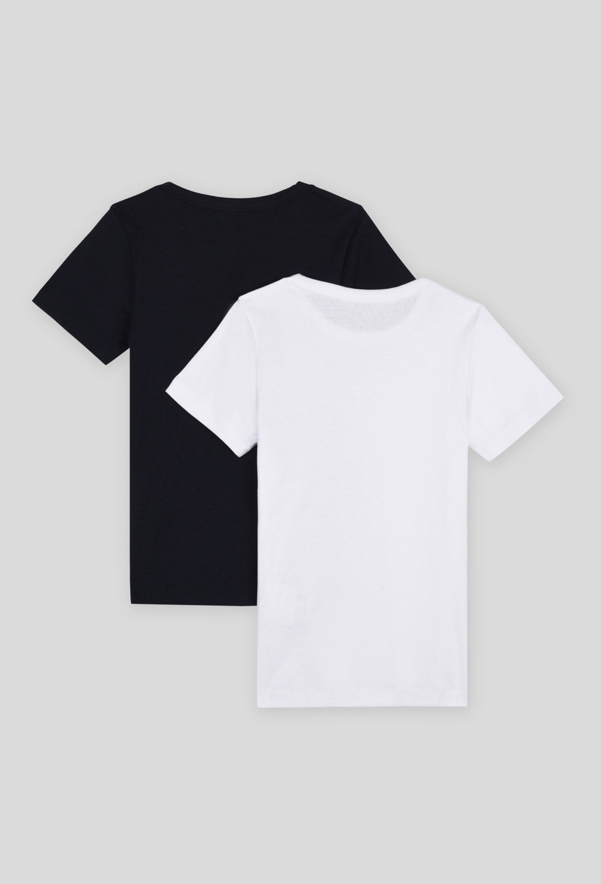 Lot de 2 T-shirt manches courtes unis, certifié OEKO-TEX, Blanc, large image number 1