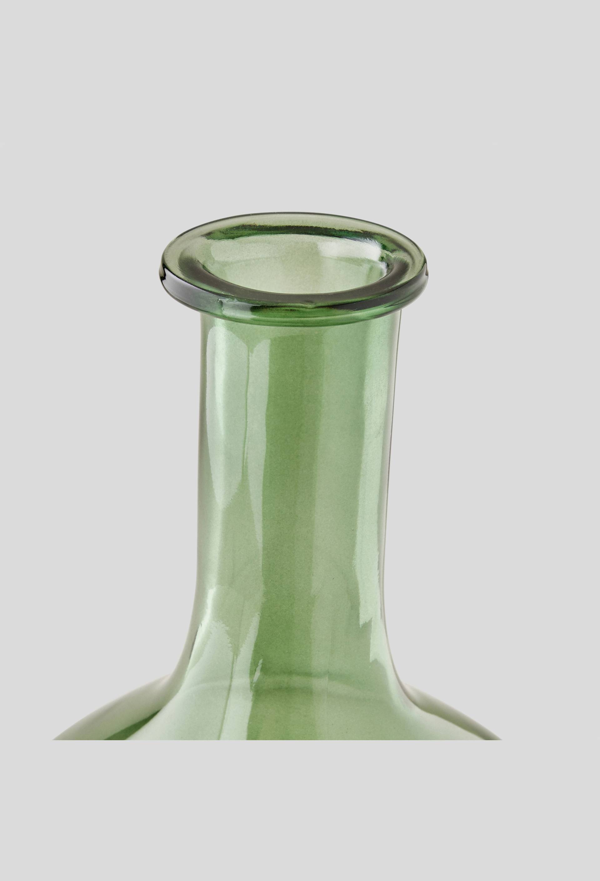 Vase dame-jeanne, 25x37cm, en verre, Vert, large image number 1