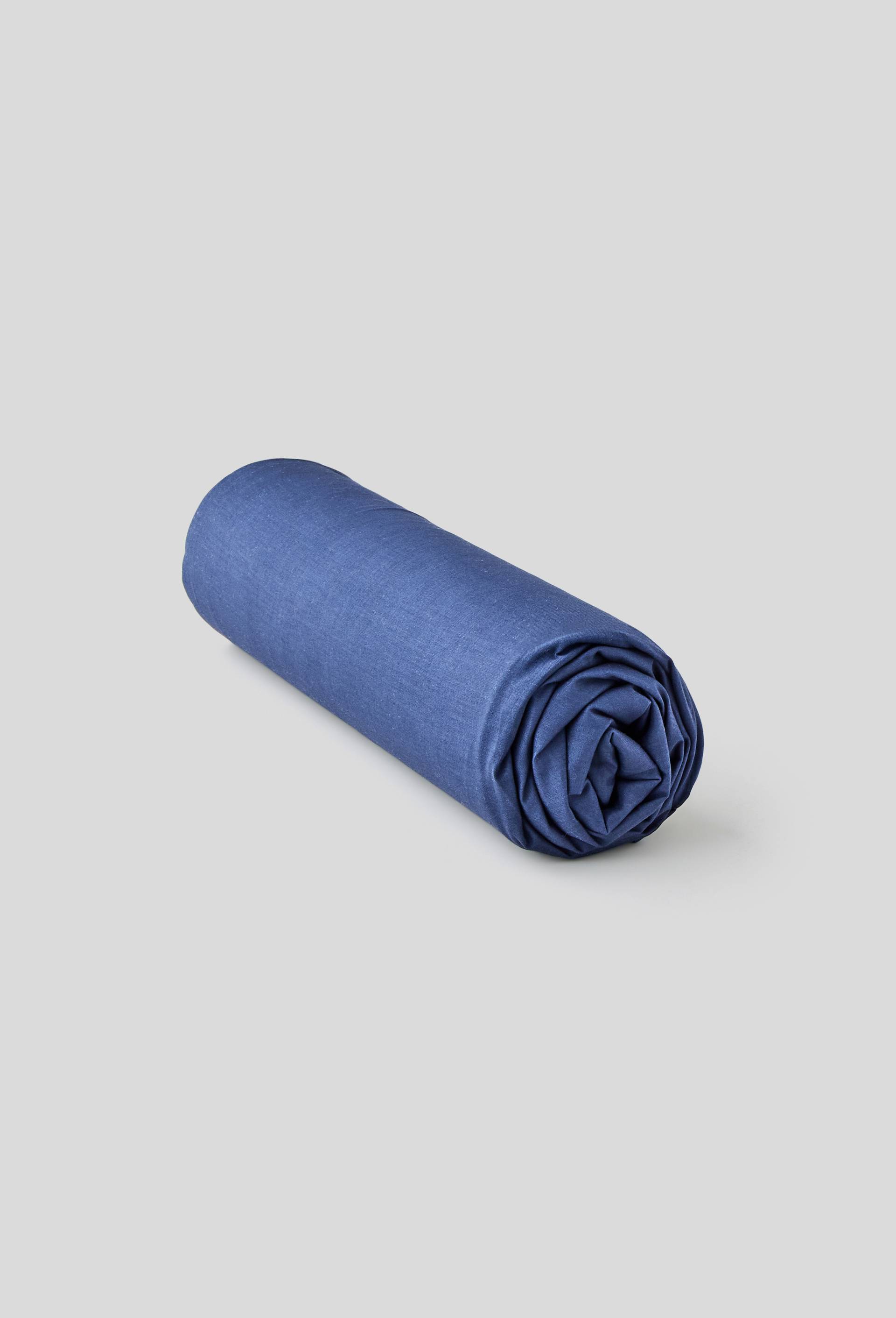 Drap housse, 140x200cm, Bleu fonc&eacute;, large image number 0.0