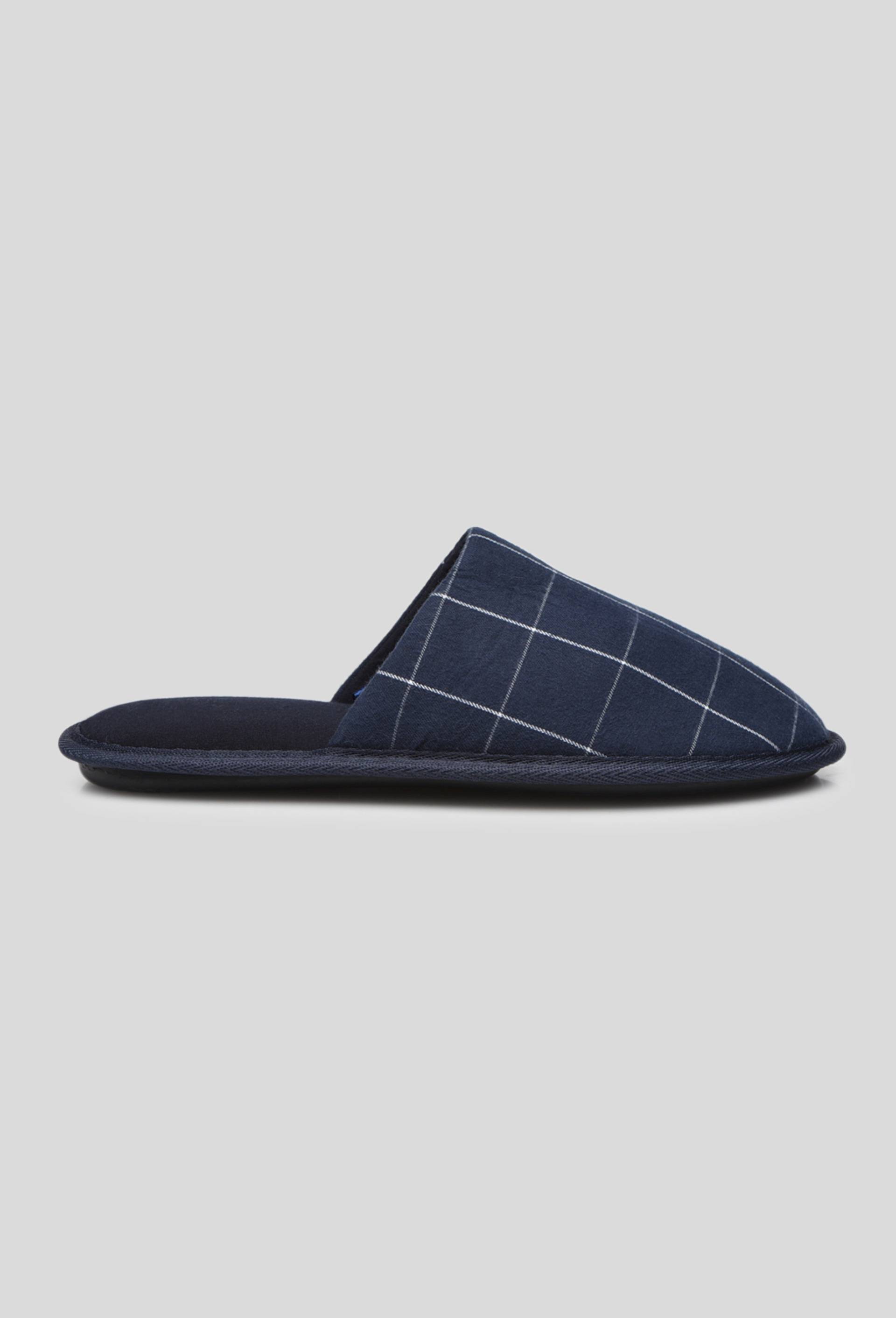 Mules &agrave; carreaux, Bleu fonc&eacute;, large image number 0