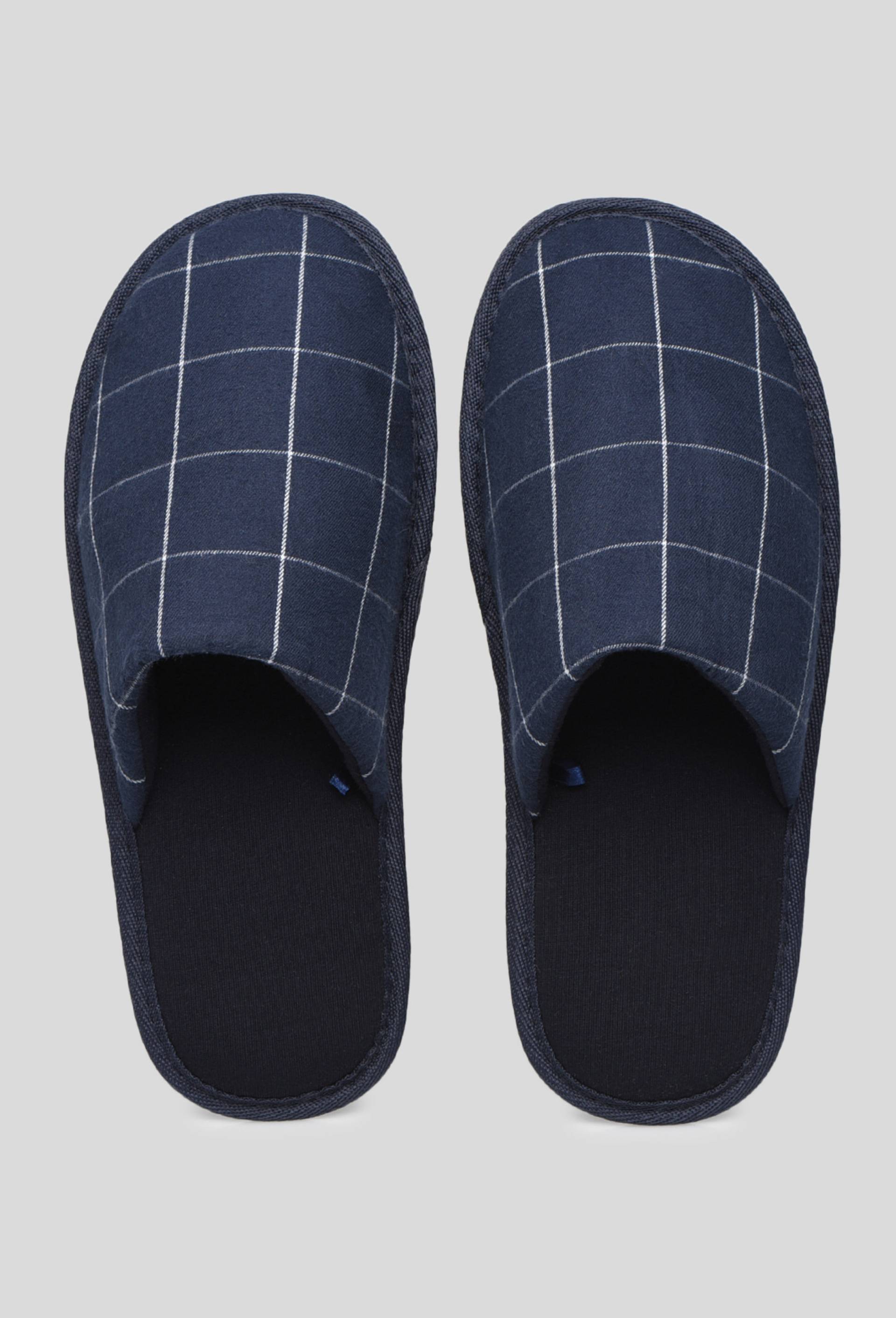 Mules &agrave; carreaux, Bleu fonc&eacute;, large image number 1