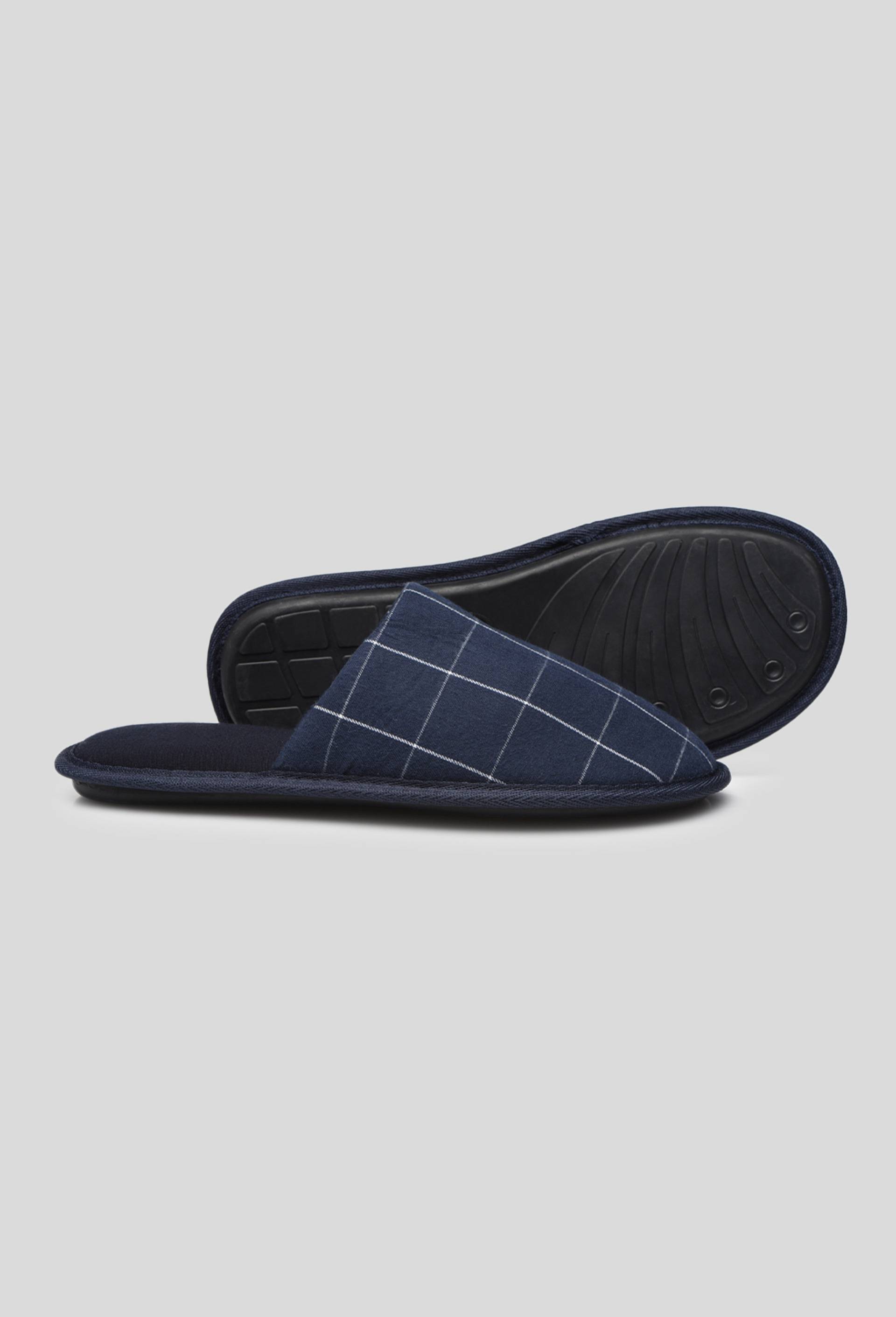 Mules &agrave; carreaux, Bleu fonc&eacute;, large image number 2