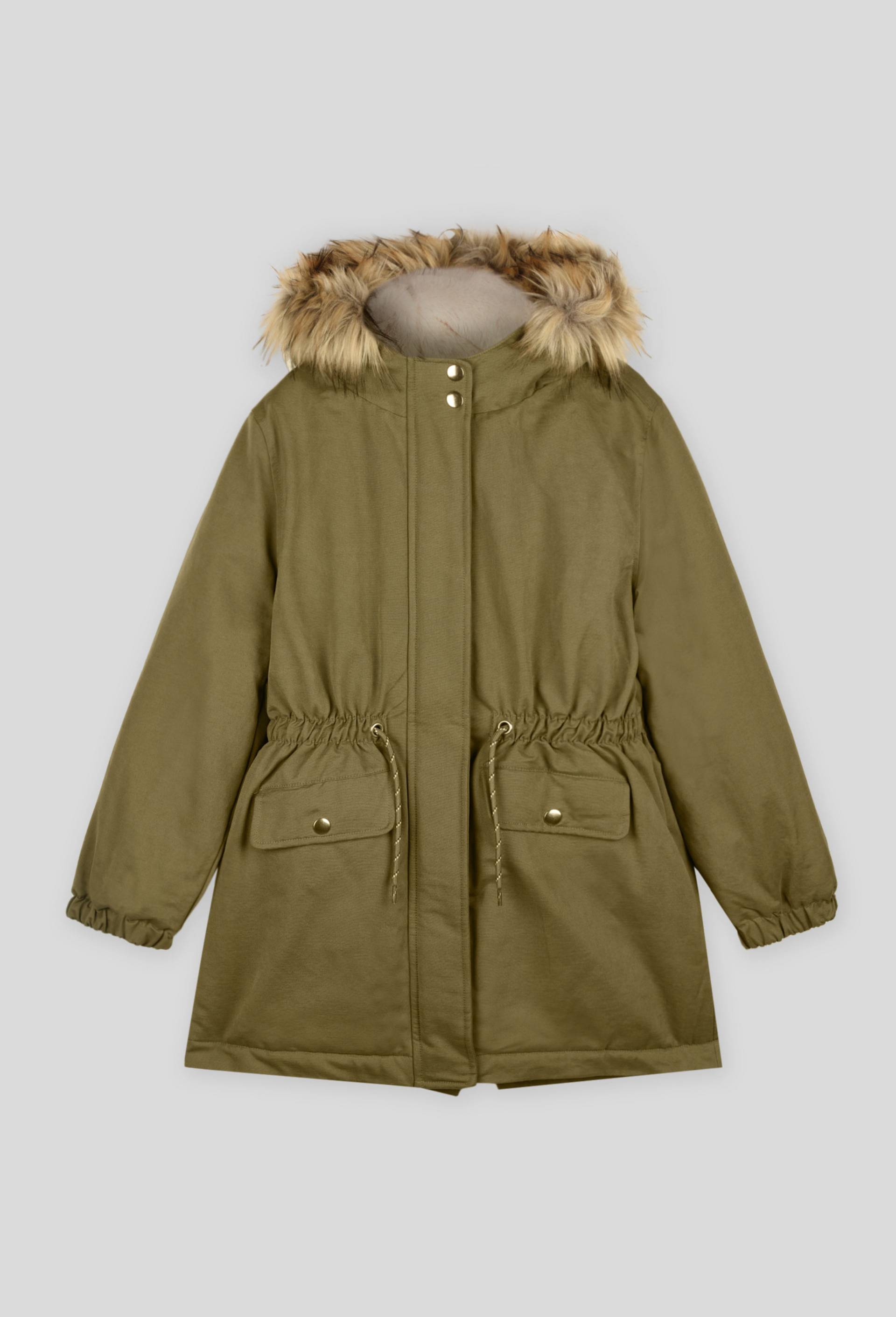 Parka fausse fourrure, Vert foncé, large image number 0.0