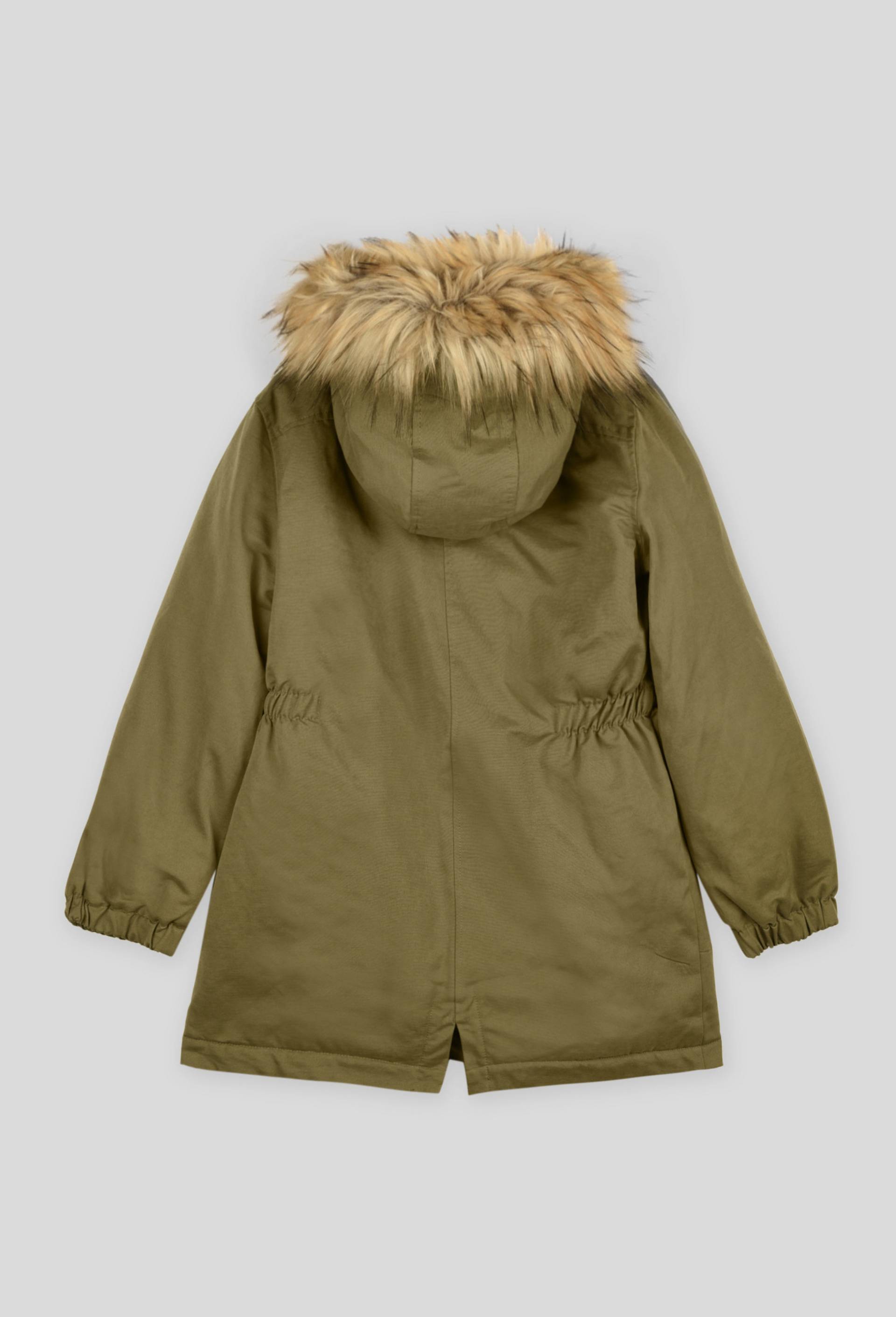 Parka fausse fourrure, Vert foncé, large image number 1.0