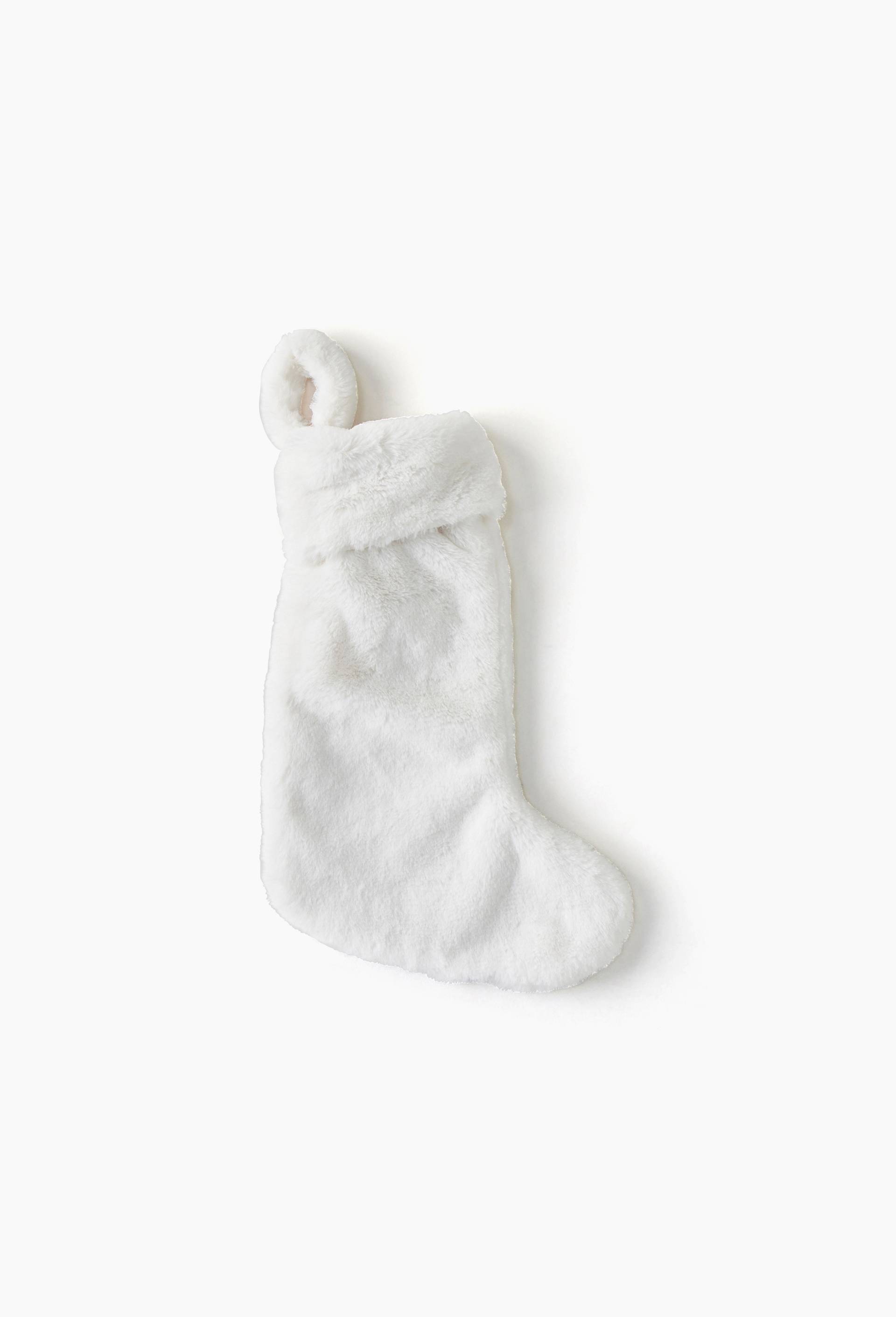 Chaussette de No&euml;l poils doudou, Ecru, large image number 0.0