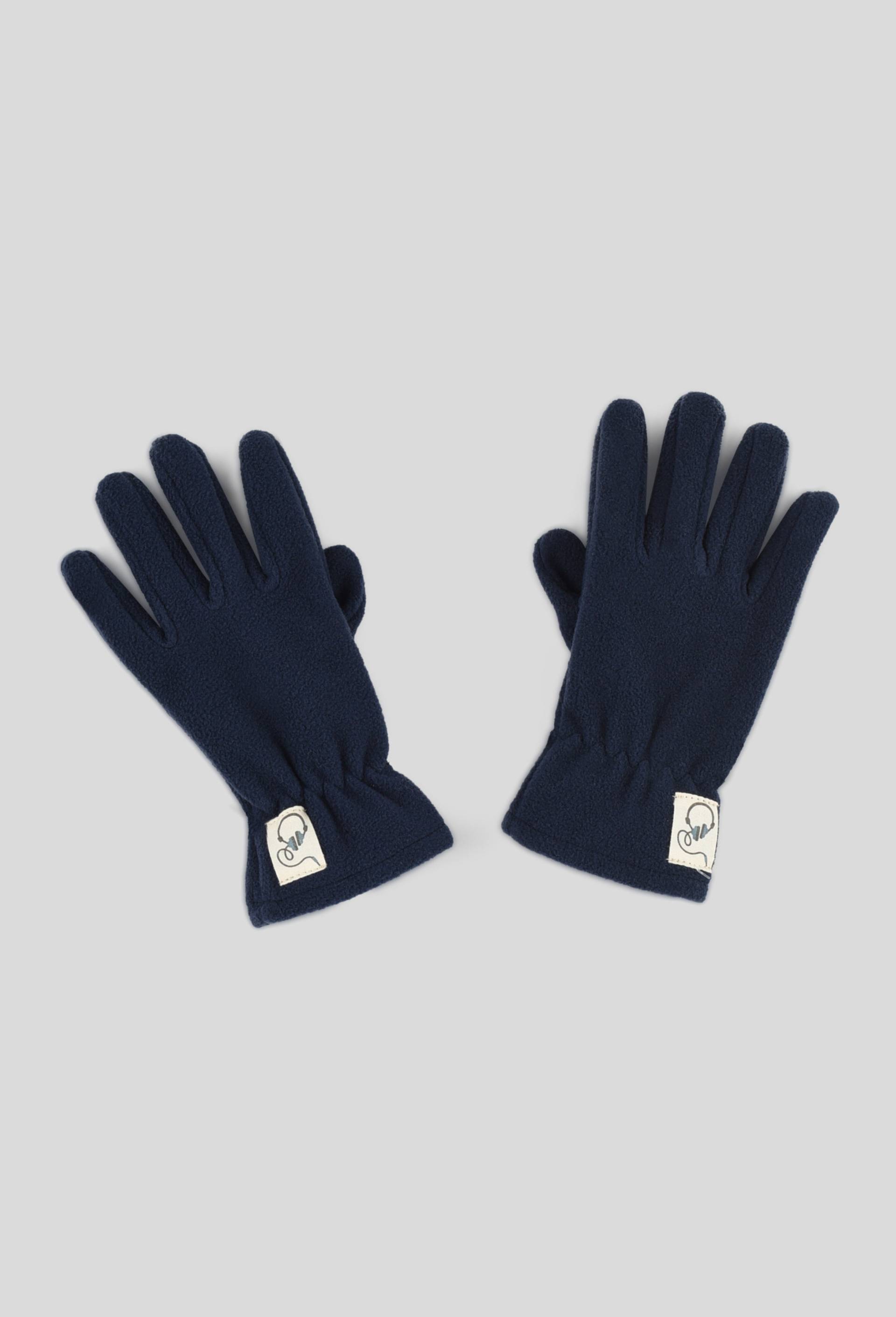 Gants polaire en mati&egrave;re recycl&eacute;e, Bleu fonc&eacute;, large image number 0