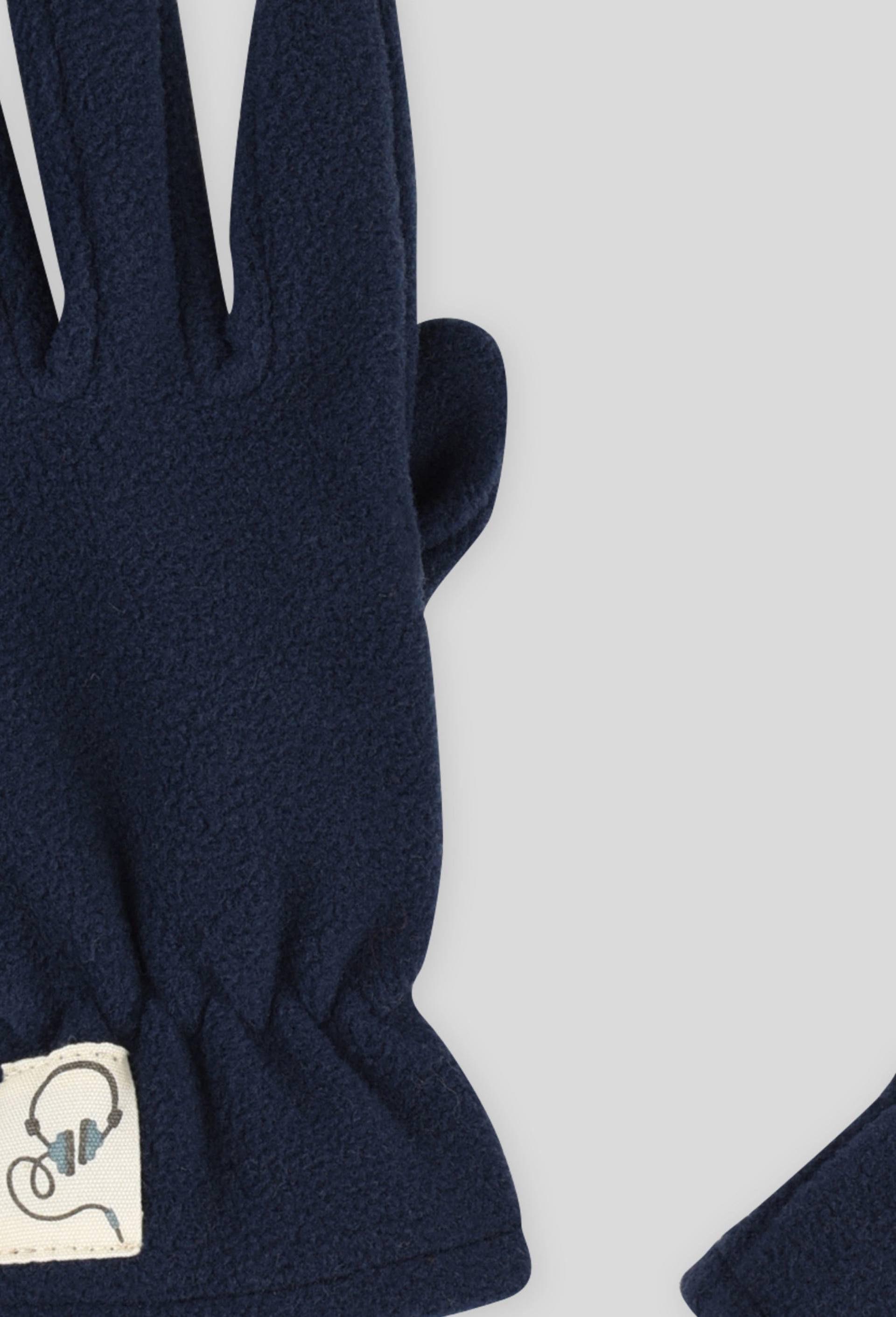 Gants polaire en mati&egrave;re recycl&eacute;e, Bleu fonc&eacute;, large image number 1