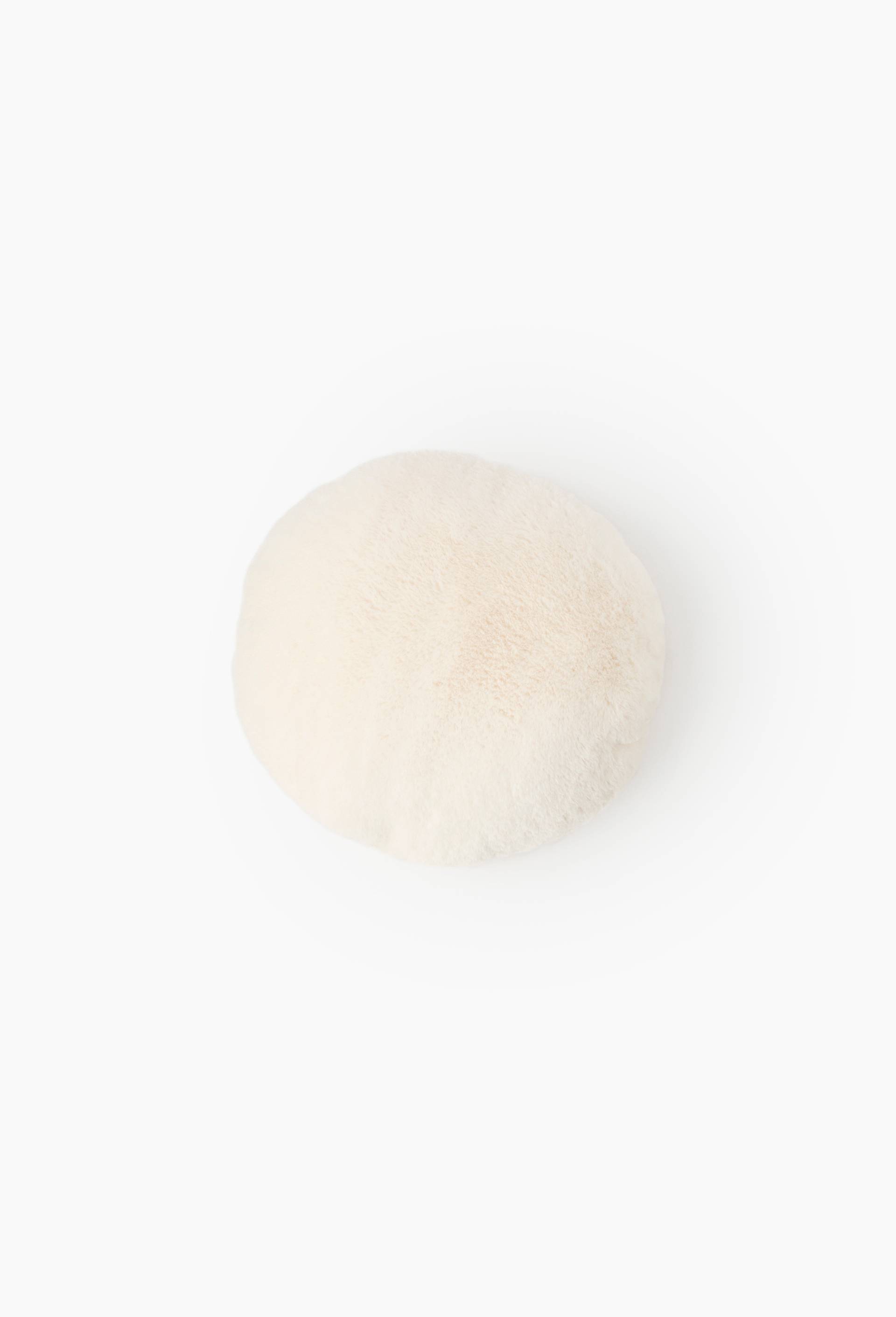 Coussin rond, 40cm de diam&egrave;tre, 100% polyester recycl&eacute;, Blanc, large image number 0