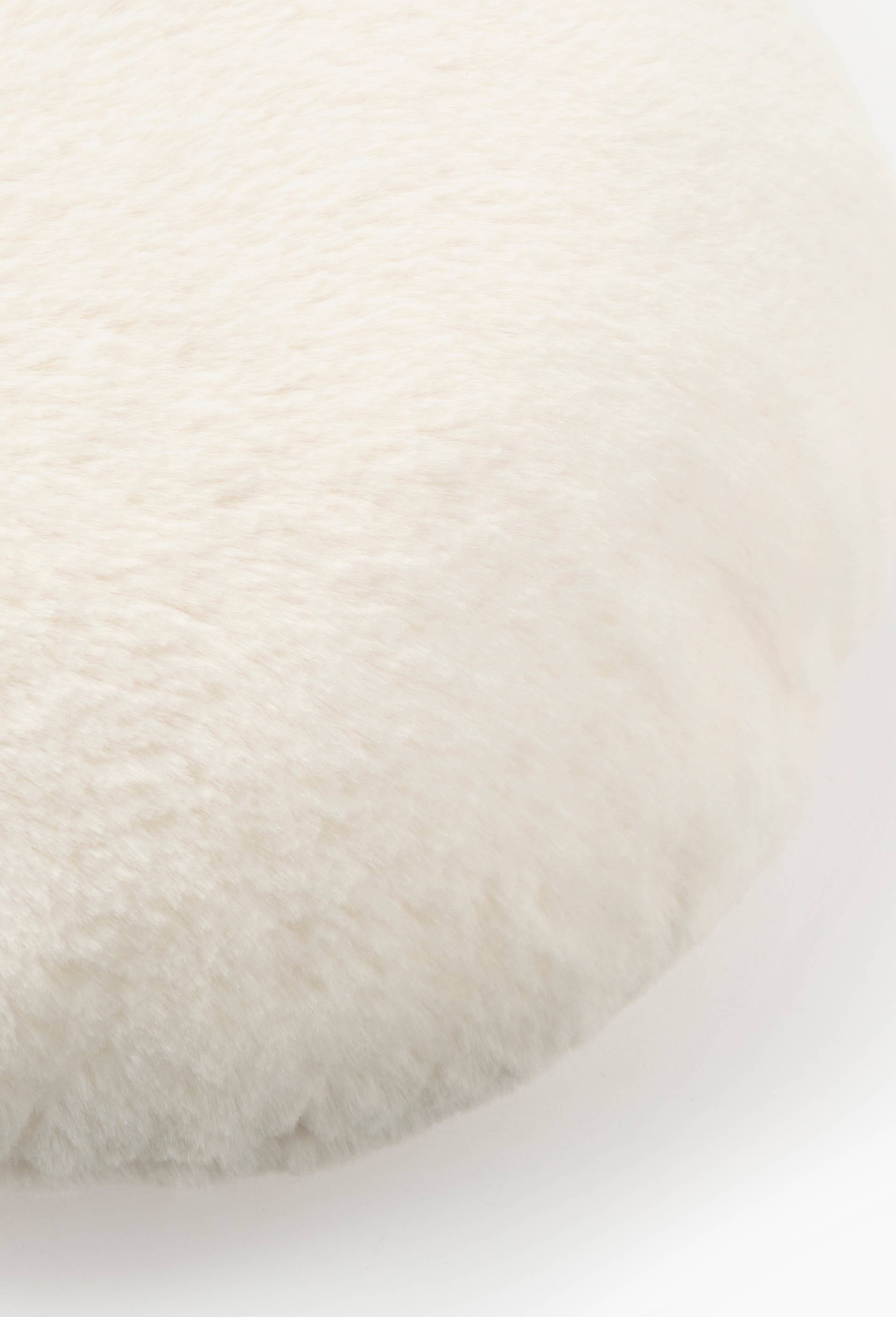 Coussin rond, 40cm de diam&egrave;tre, 100% polyester recycl&eacute;, Blanc, large image number 1