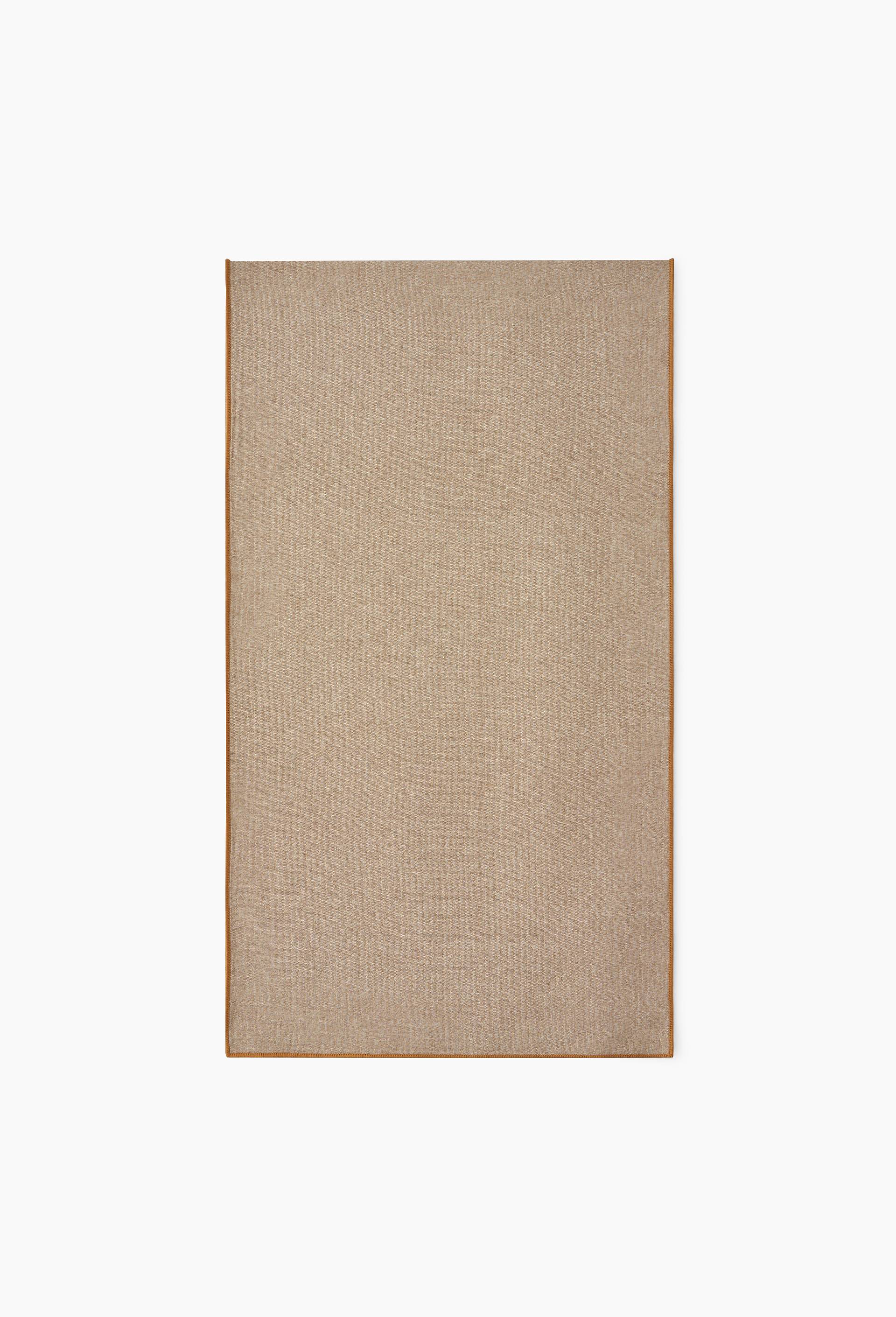 Chemin de table avec lurex or et finition fantaisie, 40x150 cm, en coton, Beige clair, large image number 1