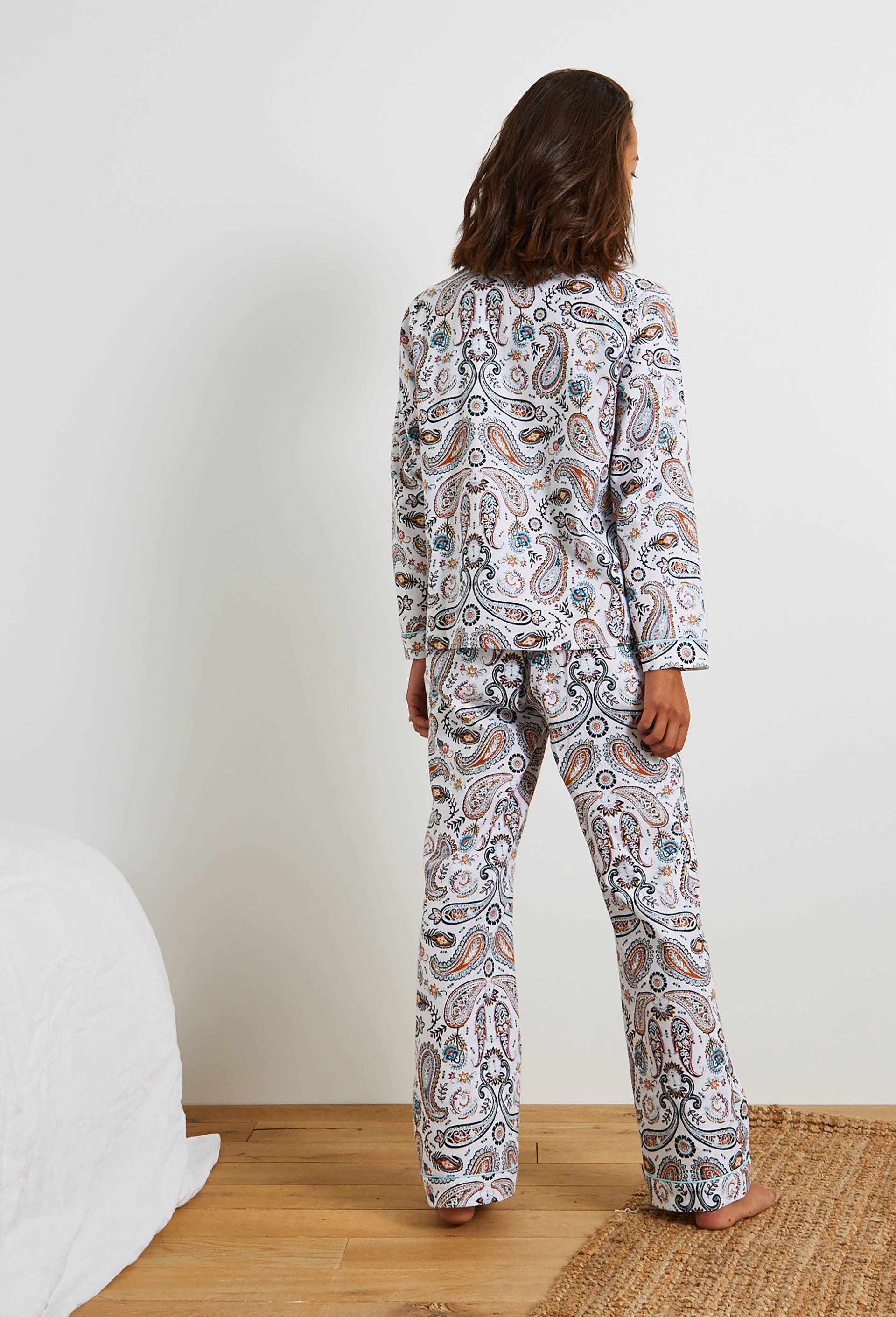 Pyjama en coton BIO, Ecru, large image number 1