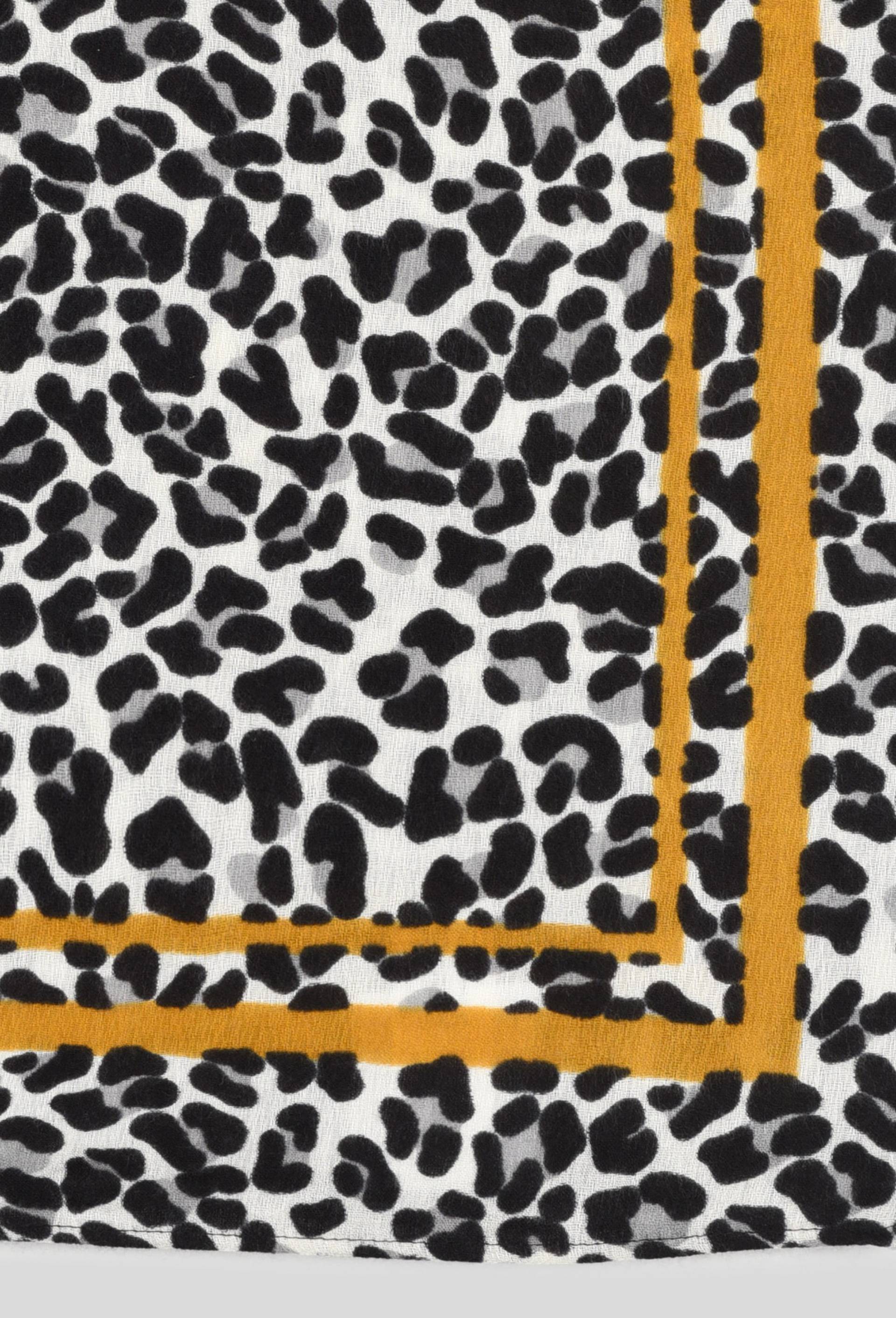 Echarpe imprim&eacute;e leopard, Ecru, large image number 1