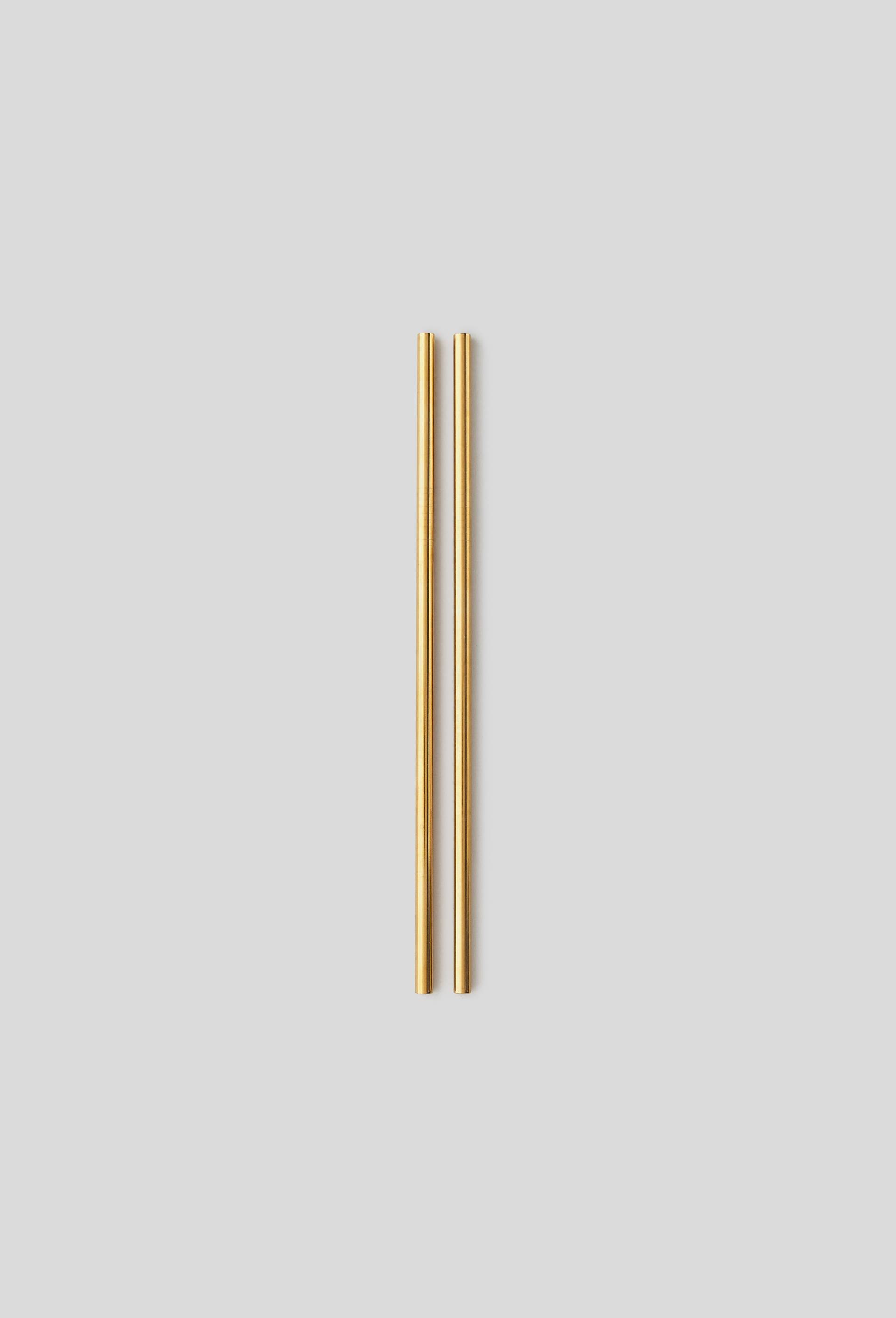 Set de pailles en inox, Or, large image number 0.0