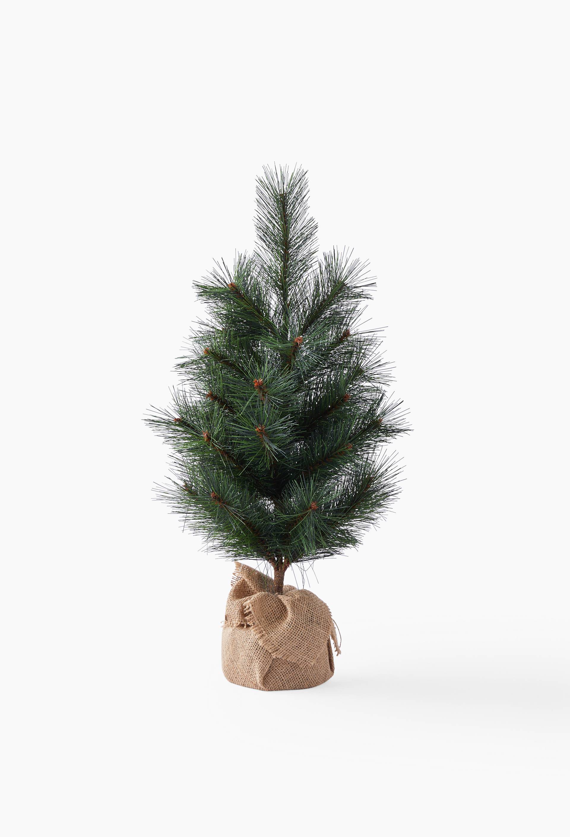Sapin dans pot, D23xH60cm, en jute et plastique, Vert fonc&eacute;, large image number 0.0