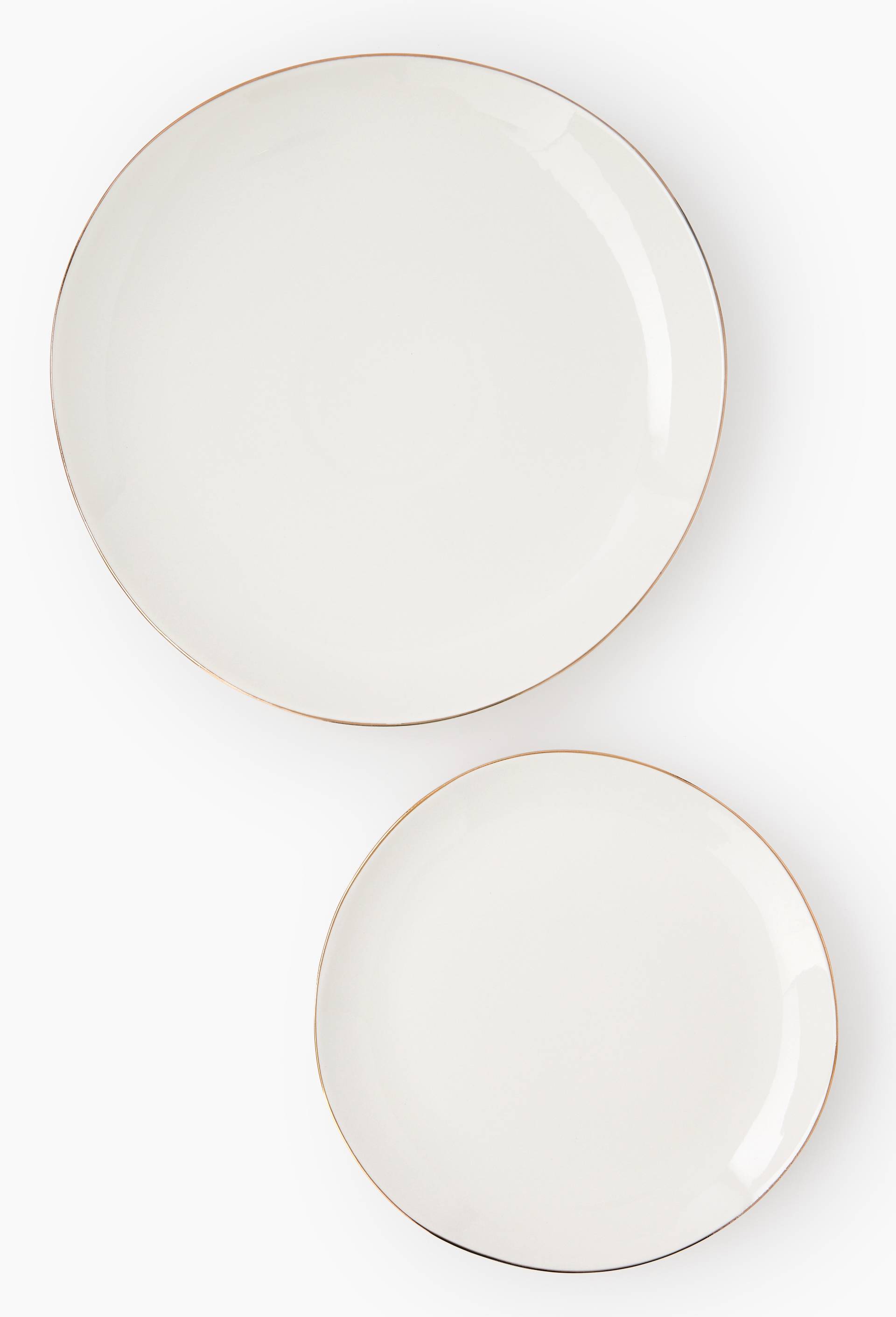 Assiette plate finition liser&eacute;, 29cm, Blanc, large image number 1